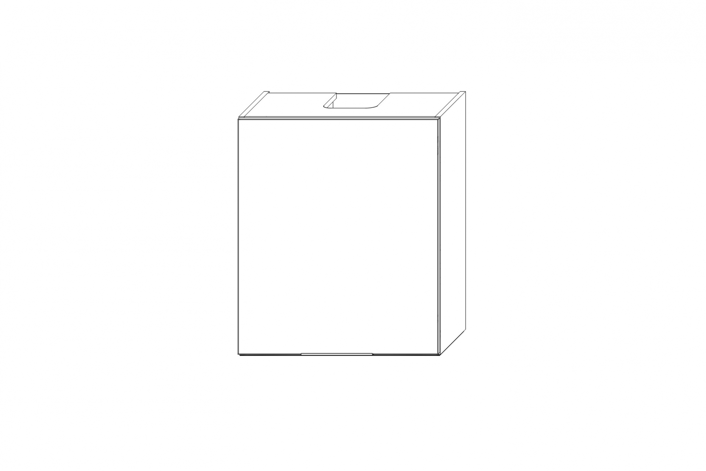 Horní kuchyňská skříňka Kammono K2 WP3B60.1/71 digestořová pro vestavbu nad indukční varnou desku skříňka kuchyňská závěsná Kammono K2 WP3B60.1/71 digestořová pro zabudowy nad plyta indukcyjna