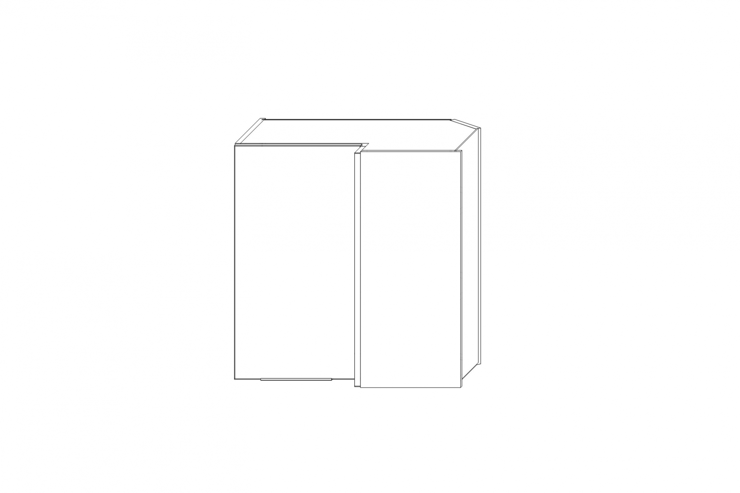 Rohová horní kuchyňská skříňka Kammono K2 WRP70x40/90 jednodveřová skříňka kuchyňská závěsná Kammono K2 WRP70x40/90 jednodveřová rohová