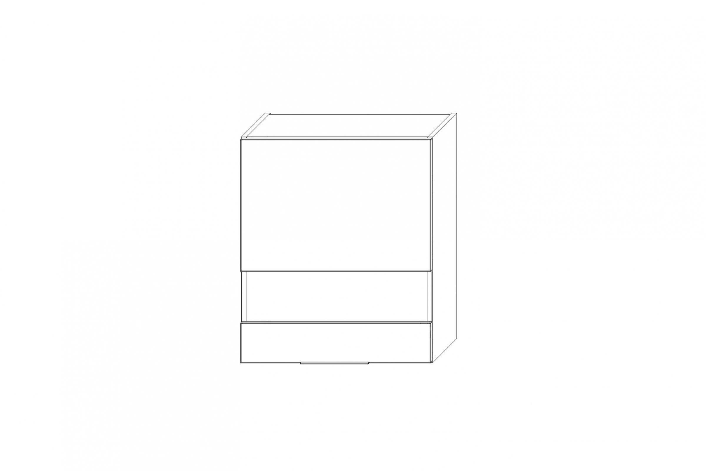 Horní kuchyňská skříňka Kammono K2 WW60.1/71 jednodveřová s prosklením skříňka kuchyňská závěsná Kammono K2 WW60.1/71 jednodveřová z przeszkleniem