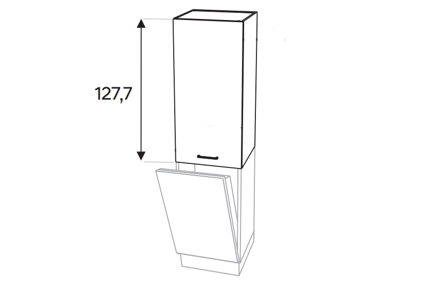 skříňka kuchyňská závěsná KAMMONO P2 NWD45.1/71 nad zmywarke lub pralke skříňka kuchyňská závěsná KAMMONO P2 NWD45.1/71 nad zmywarke lub pralke