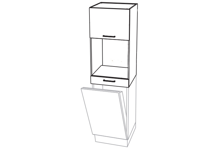 skříňka kuchyňská závěsná KAMMONO P2 NWPD45.1SS/61 nad zmywarke do zabudowy piekarnika skříňka kuchyňská závěsná KAMMONO P2 NWPD45.1SS nad zmywarke do zabudowy piekarnika