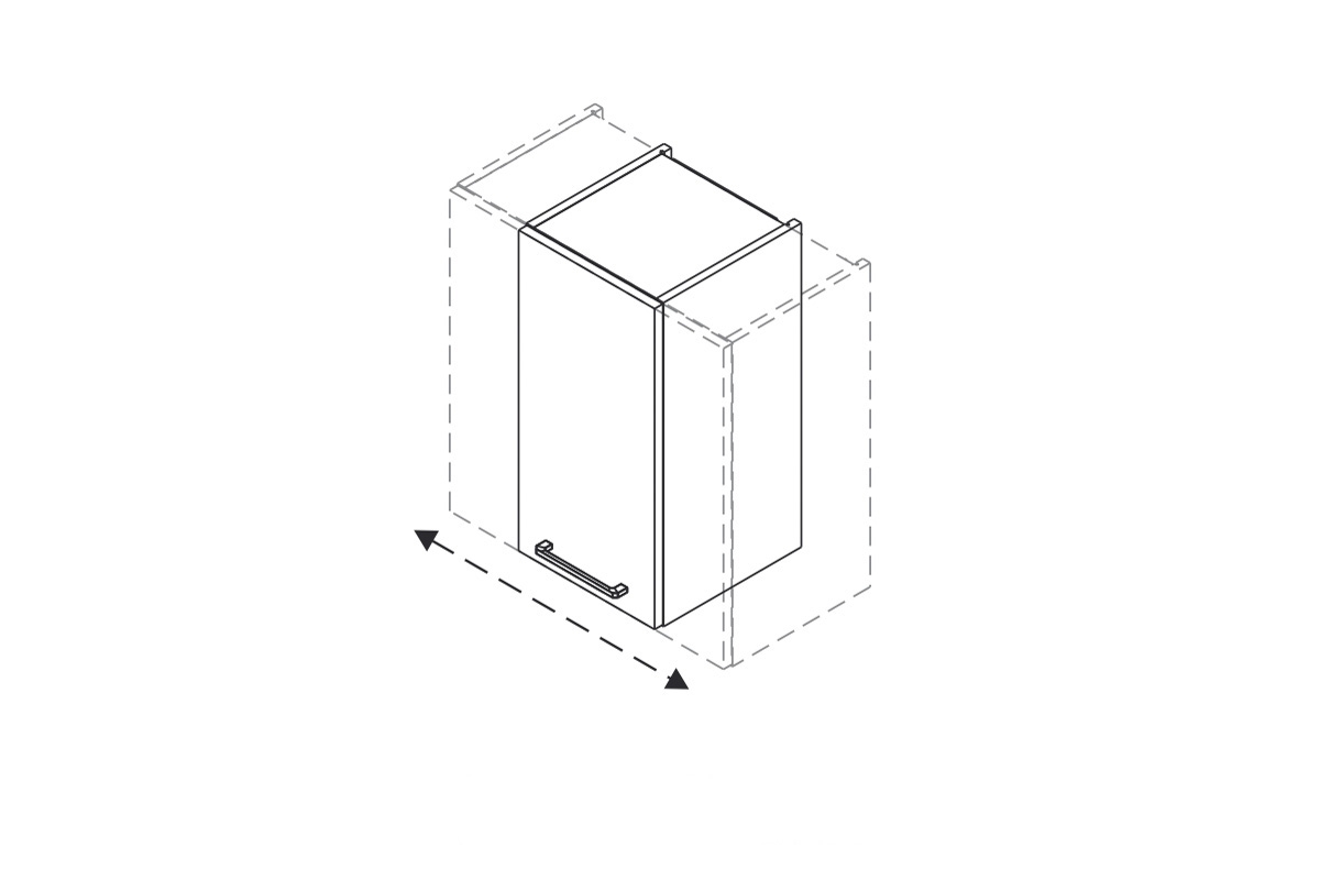 skříňka kuchyňská závěsná Kammono P2 W__.1/61_SPEC regulowana w zakresie 21-39cm skříňka kuchyňská závěsná Kammono P2 W__.1/61_SPEC regulowana w zakresie 21-39cm