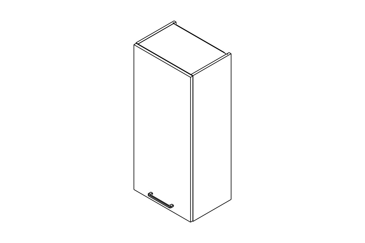 Skrinka Kuchynská závesná Kammono P2 W45.1/100 jednodverová Skrinka Kuchynská závesná Kammono P2 W45.1/100 jednodverová