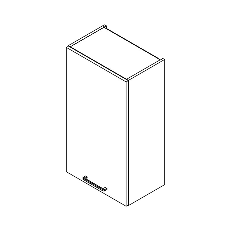 Skrinka Kuchynská závesná Kammono P2 W50.1/90 jednodverová Skrinka Kuchynská závesná Kammono P2 W50.1/90 jednodverová