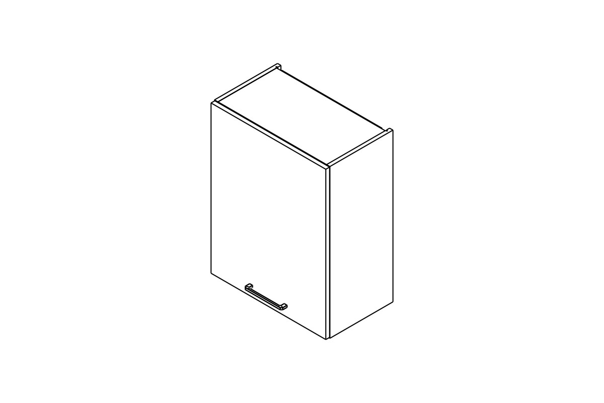 Skrinka Kuchynská závesná Kammono P2 W55.1/71 jednodverová Skrinka Kuchynská závesná Kammono P2 W55.1/71 jednodverová