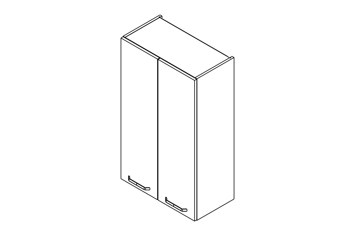 Skrinka Kuchynská závesná Kammono P2 W60/100 dvojdverová Skrinka Kuchynská závesná Kammono P2 W60/100 dvojdverová