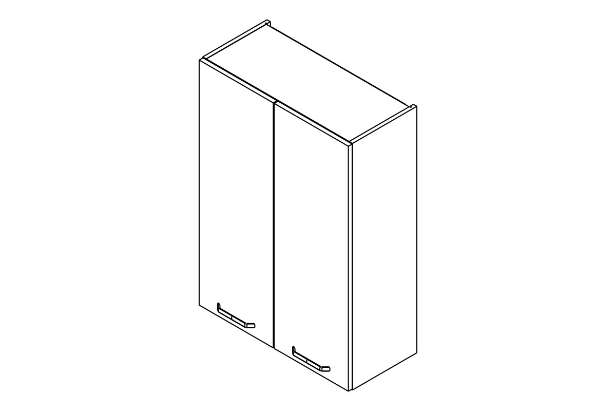 skříňka kuchyňská závěsná Kammono P2 W70/100 dvoudveřová skříňka kuchyňská závěsná Kammono P2 W70/100 dvoudveřová
