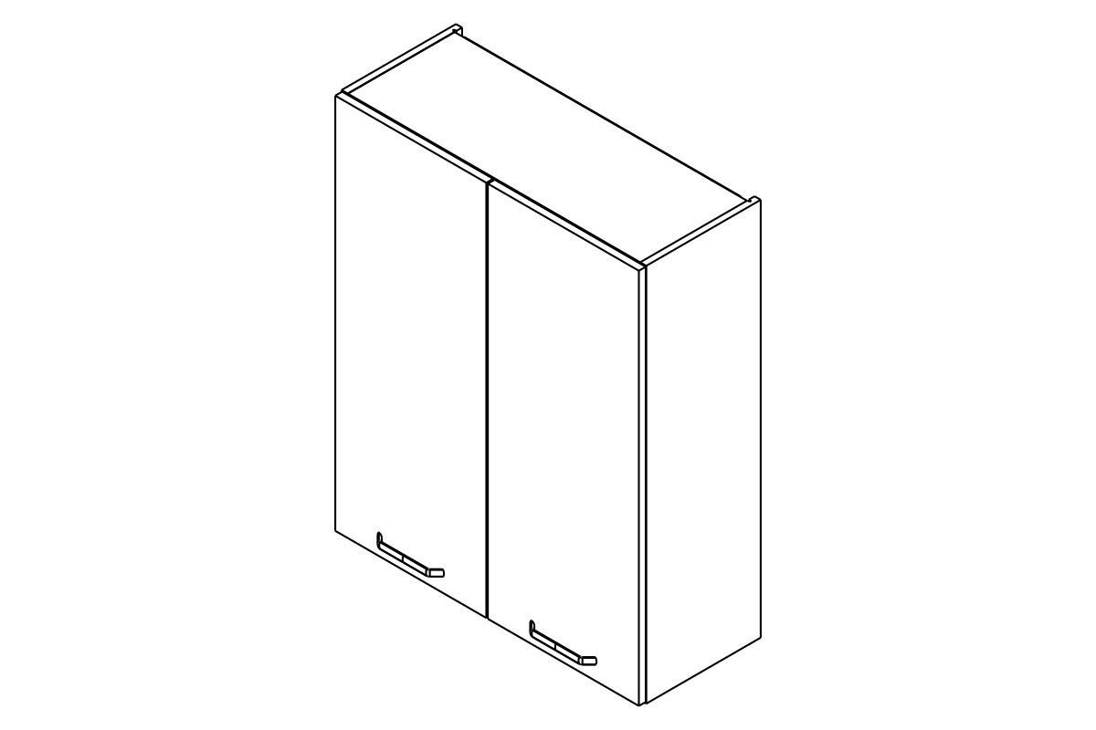 Skrinka Kuchynská závesná Kammono P2 W80/100 dvojdverová Skrinka Kuchynská závesná Kammono P2 W80/100 dvojdverová