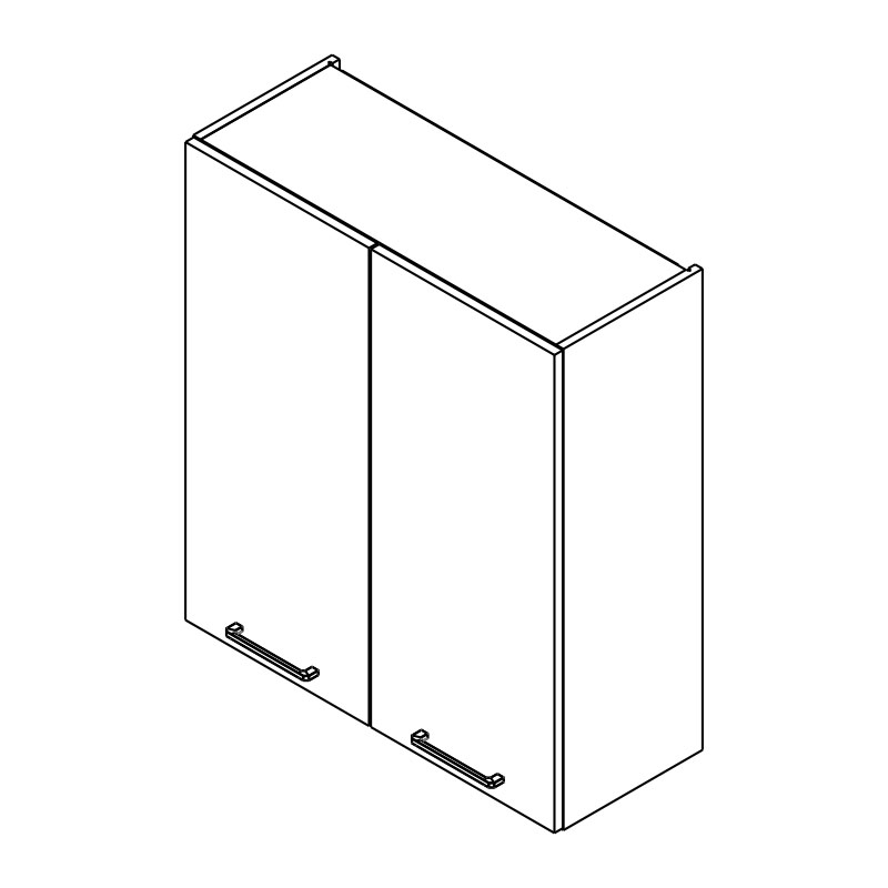 Skrinka Kuchynská závesná Kammono P2 W80/90 dvojdverová Skrinka Kuchynská závesná Kammono P2 W80/90 dvojdverová