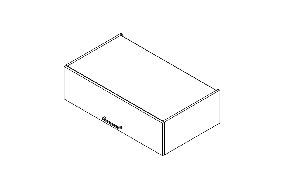 skříňka kuchyňská závěsná Kammono P2 WO100/29N nadstawkowa skříňka kuchyňská závěsná Kammono P2 WO100/29N nadstawkowa