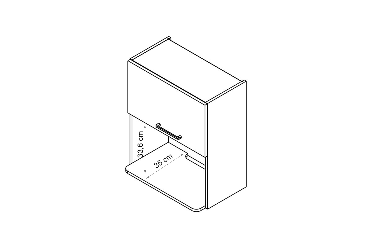 Skrinka Kuchynská závesná Kammono P2 WOM60/71 pod zabudowe mikrofalowki wolnostojacej Skrinka Kuchynská závesná Kammono P2 WOM60/71 pod zabudowe mikrofalowki wolnostojacej