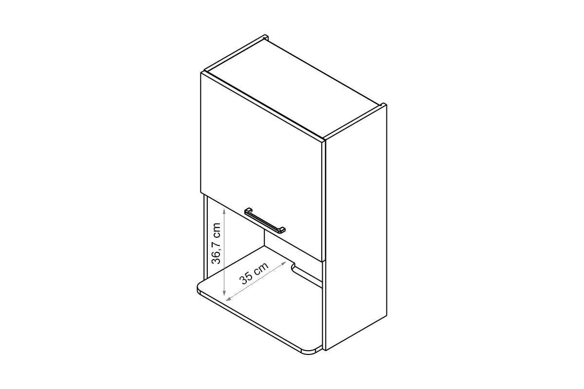 Skrinka Kuchynská závesná Kammono P2 WOM60/90 pod zabudowe mikrofalowki wolnostojacej Skrinka Kuchynská závesná Kammono P2 WOM60/90 pod zabudowe mikrofalowki wolnostojacej
