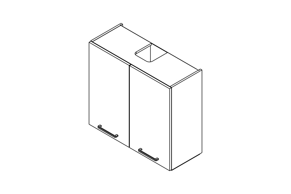 Skrinka Kuchynská závesná Kammono P2 WP8C80/71 digestorová do riadu nad plyta indukcyjna Skrinka Kuchynská závesná Kammono P2 WP8C80/71 digestorová do riadu nad plyta indukcyjna
