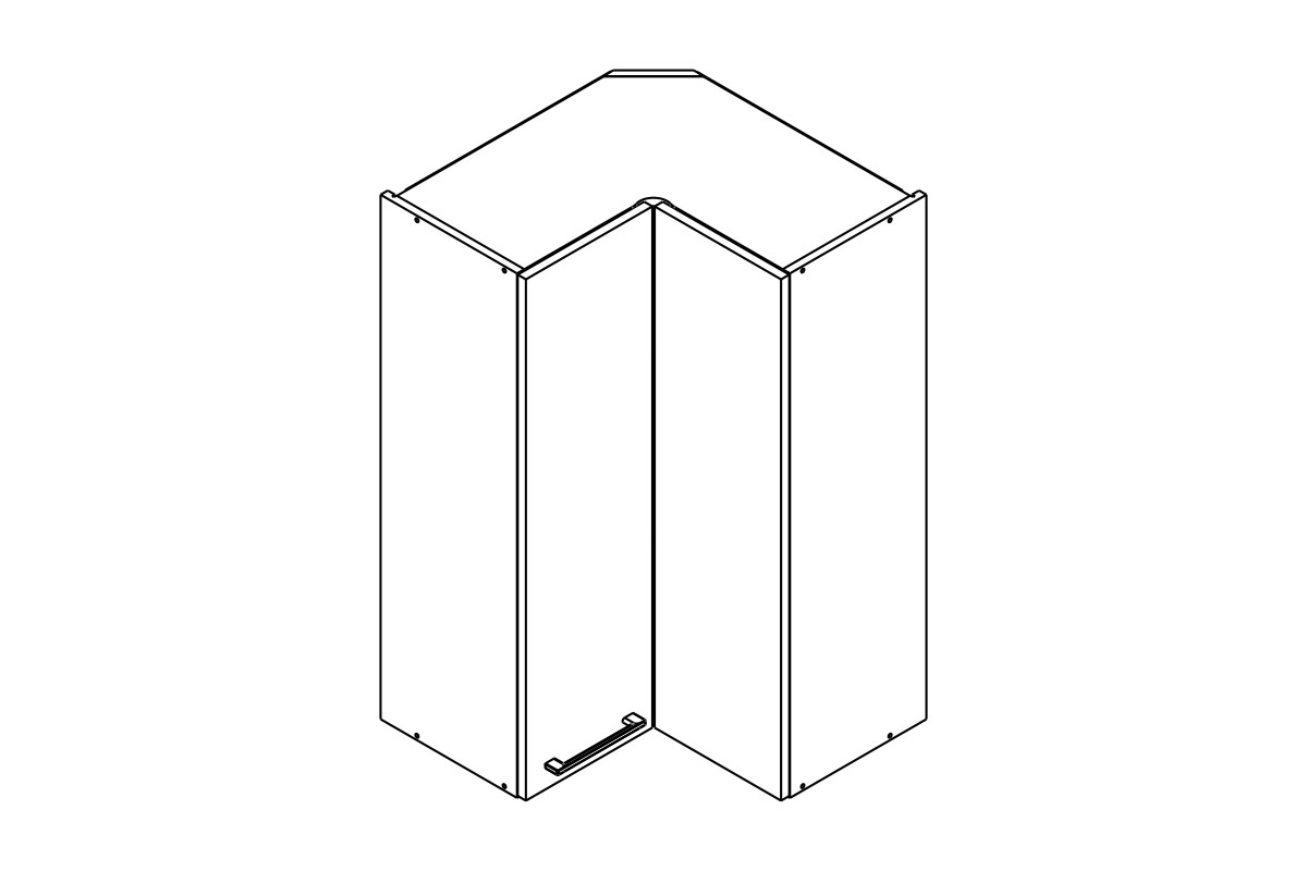skříňka kuchyňská závěsná Kammono P2 WRP60/100 dvoudveřová rohová skříňka kuchyňská závěsná Kammono P2 WRP60/100 dvoudveřová rohová