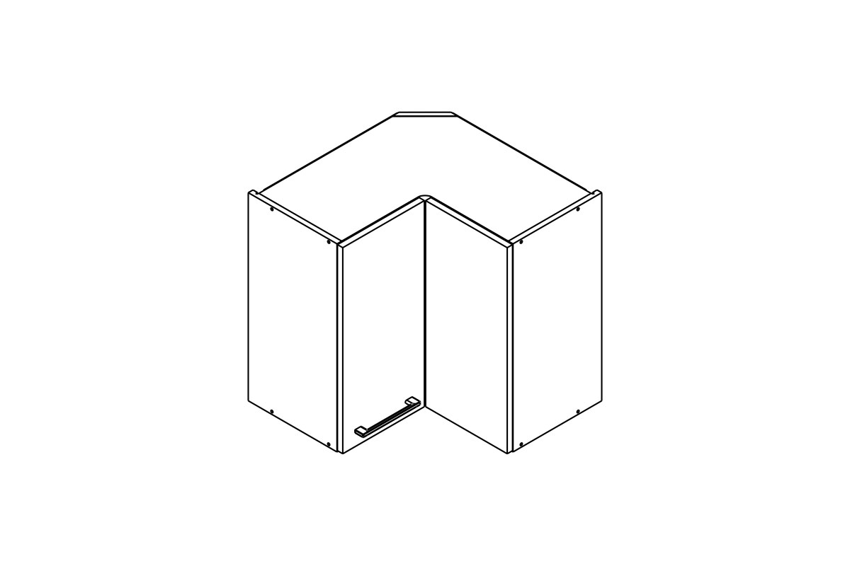 skříňka kuchyňská závěsná Kammono P2 WRP60/61 dvoudveřová rohová skříňka kuchyňská závěsná Kammono P2 WRP60/61 dvoudveřová rohová