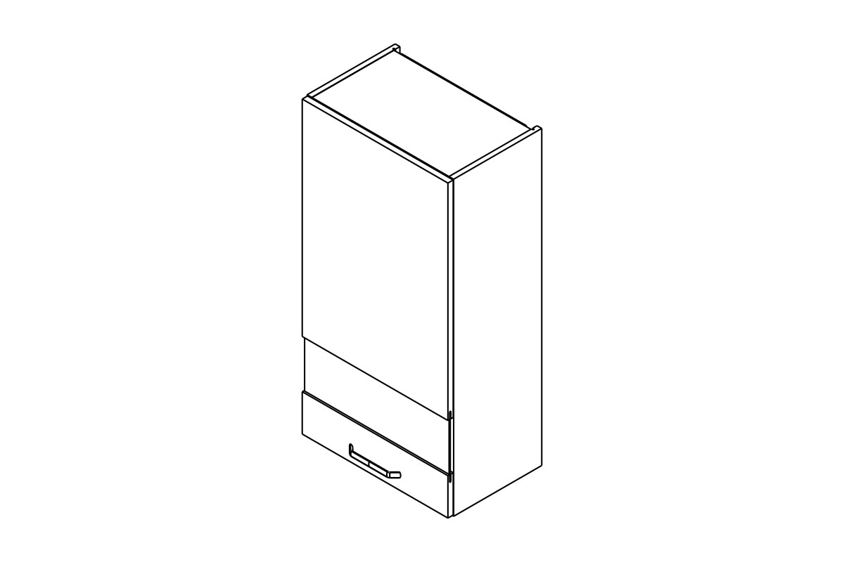 skříňka kuchyňská závěsná Kammono P2 WW50.1/100 jednodveřová z przeszkleniem skříňka kuchyňská závěsná Kammono P2 WW50.1/100 jednodveřová z przeszkleniem