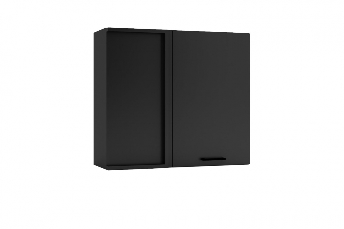 Závesná horná skrinka Anika WNP rohová jednodverová – grafit Skrinka Kuchynská závesná rohová Anika WNP - grafit