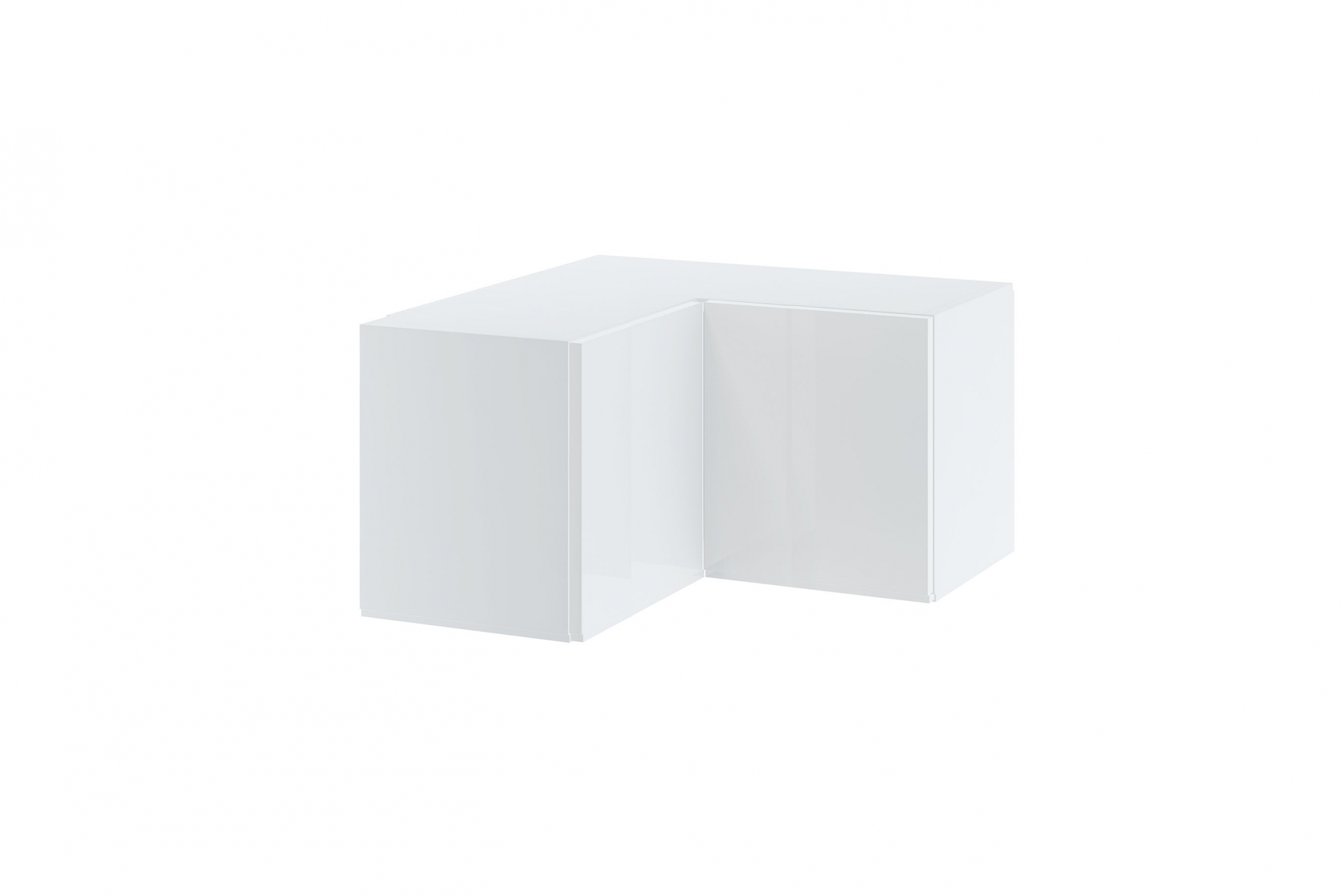 Závesná kuchynská skrinka Campari WNPP65/65/36 rohová nízka Skrinka Kuchynská závesná rohová nízka Campari WNPP 65/65/36 - korpus Biely, predná časť biely lesk 