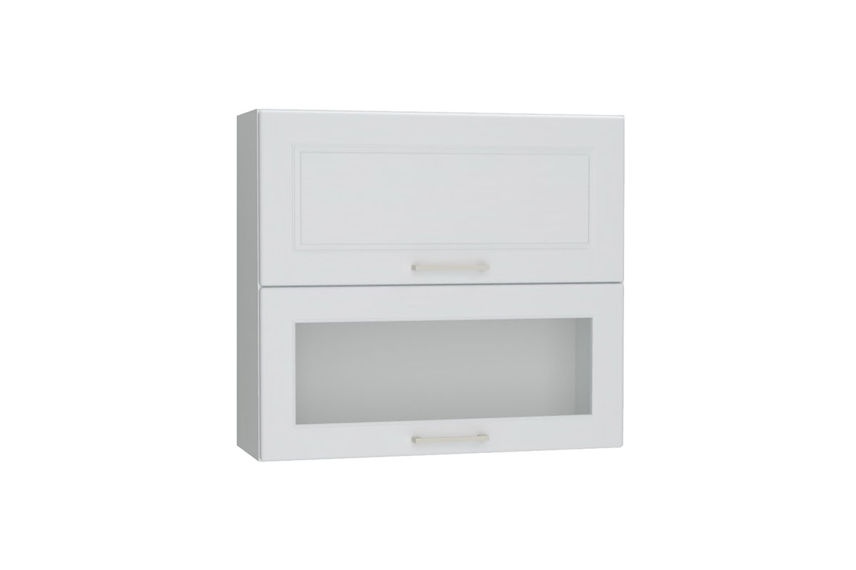 Závěsná skříňka s výklopnými dvířky Natalia WS80 GRF/2 - bílý lesk skříňka kuchyňská závěsná Natalia WS80 GRF/2 SD dvoudveřová prosklená - bílý lesk