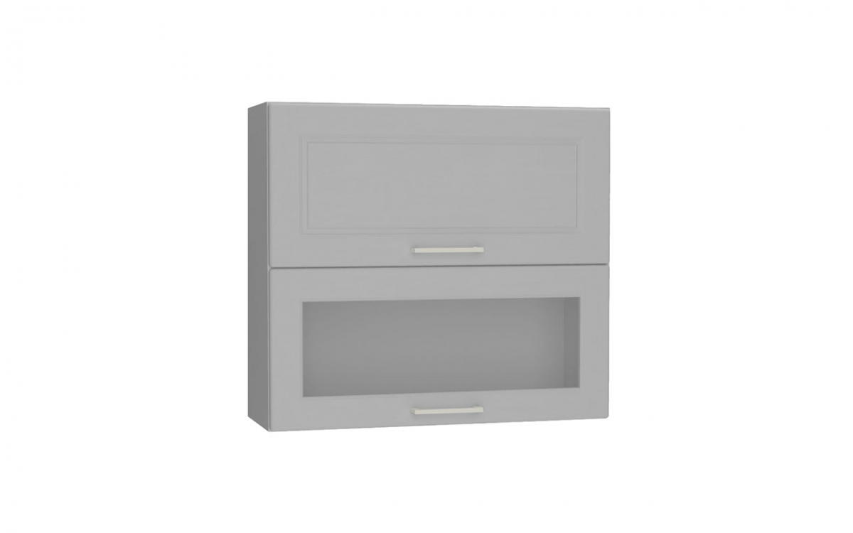 Závěsná skříňka s výklopnými dvířky Natalia WS80 GRF/2 - šedý mat skříňka kuchyňská závěsná Natalia WS80 GRF/2 SD dvoudveřová prosklená - šedá mat