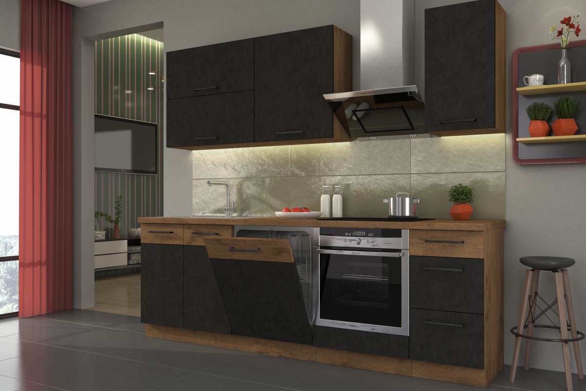 Nástavcová skříňka Vindigo Bold 80 GU-36 1F kolekce nábytku kuchennych Vindigo Bolt - aranzacja 