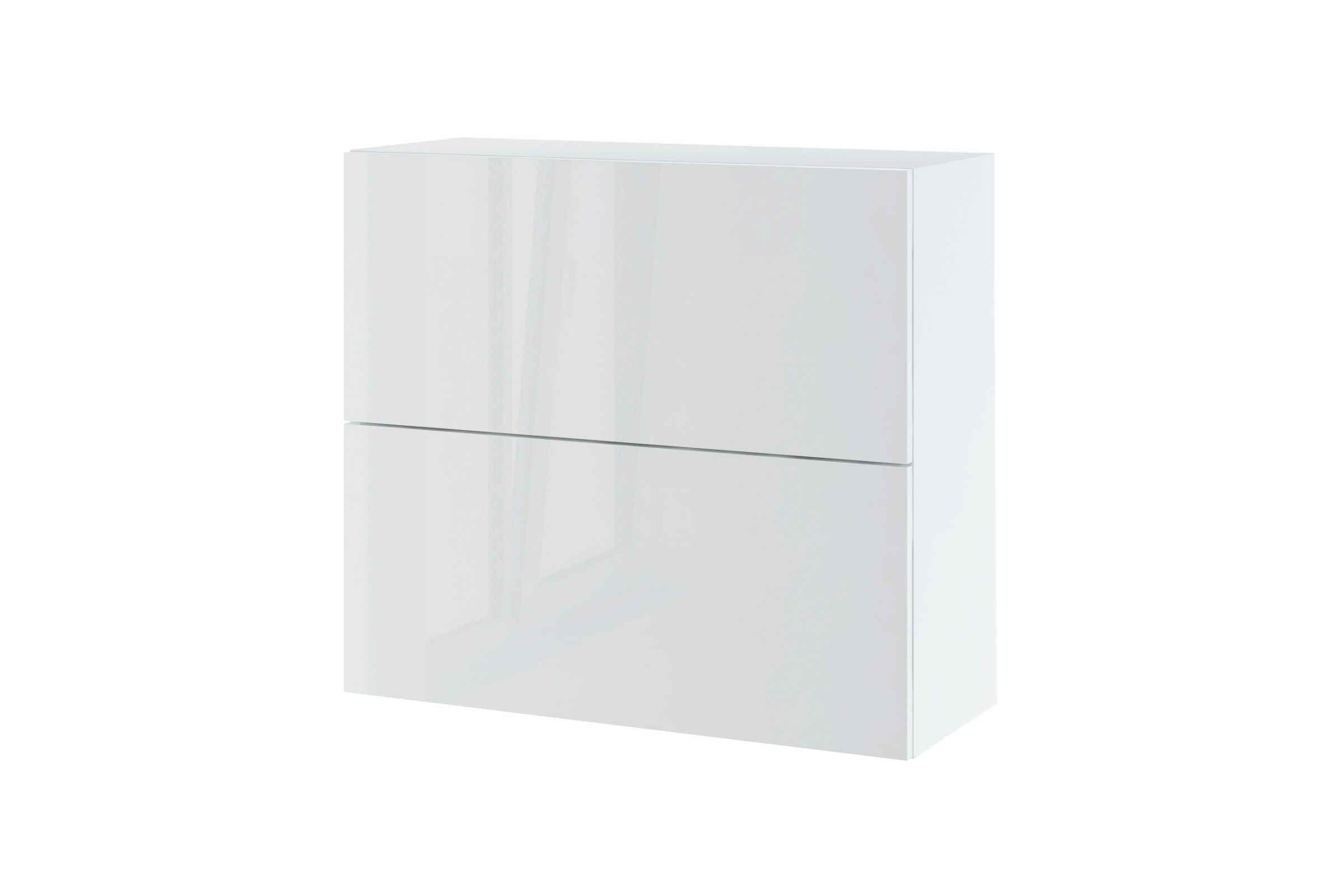 Závesná kuchynská skrinka Campari WPO80/72 dvojdverová Skrinka Kuchynská závesná vysoká Campari WPO 8/72 - korpus Biely, predná časť biely lesk 