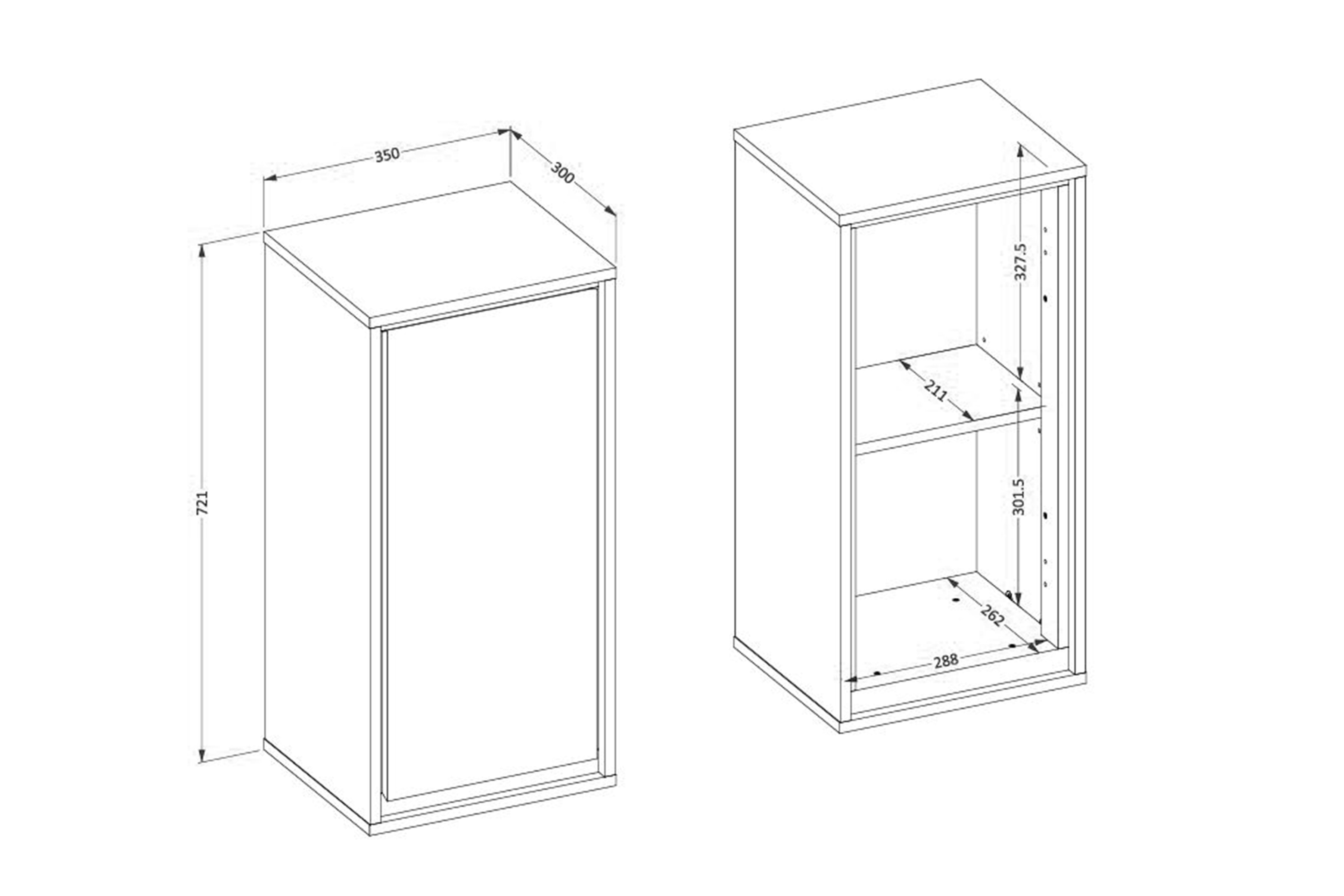 Závěsná koupelnová skříňka Irvine 35 cm – bílá-černá / bílý lesk skříňka lazienkowa Irvine 35 cm závěsná  - bílá-černá / bílá lesk