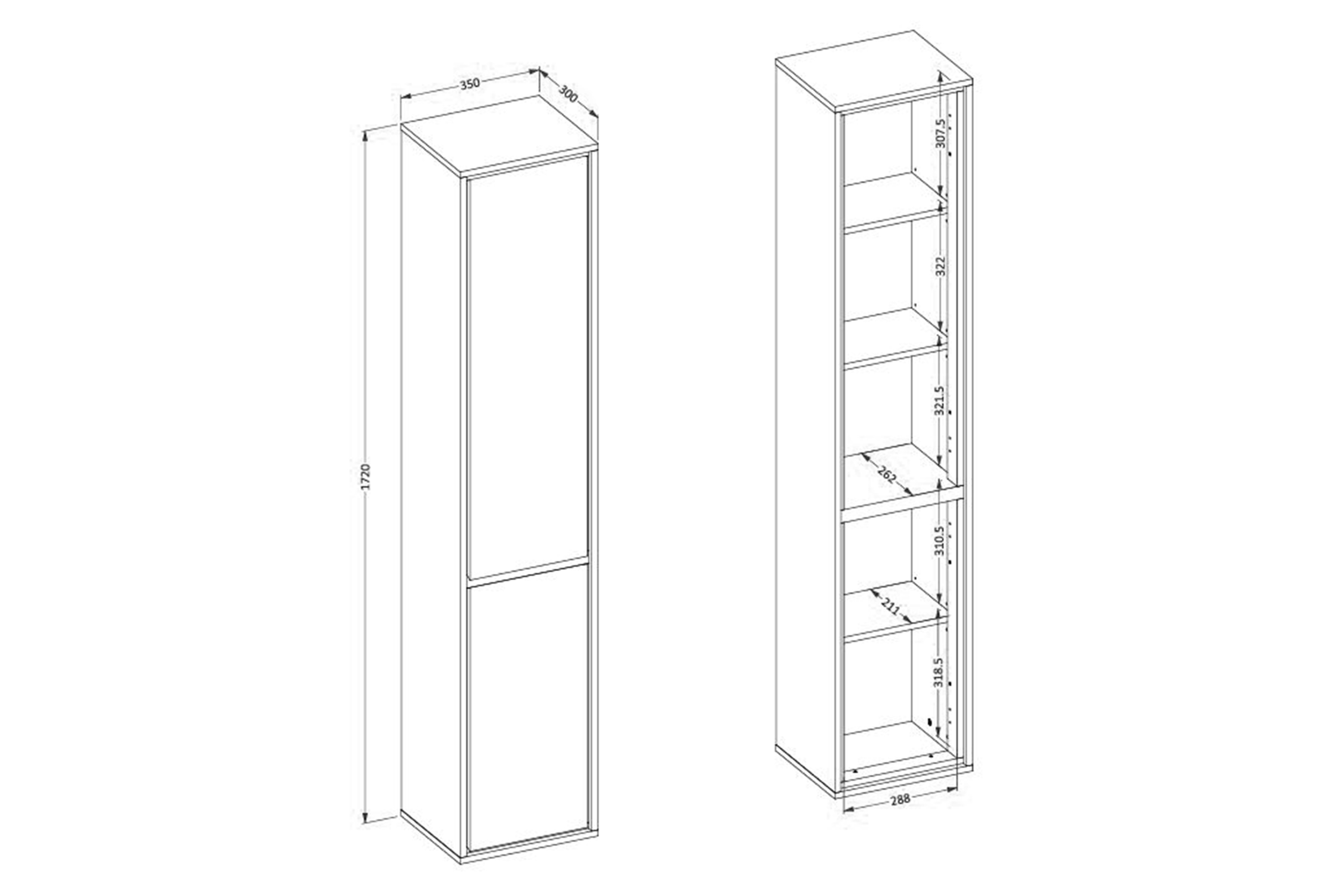Závěsná koupelnová skříňka Irvine 35 cm – congo / černá skříňka lazienkowa Irvine 35 cm závěsná - congo / černá 