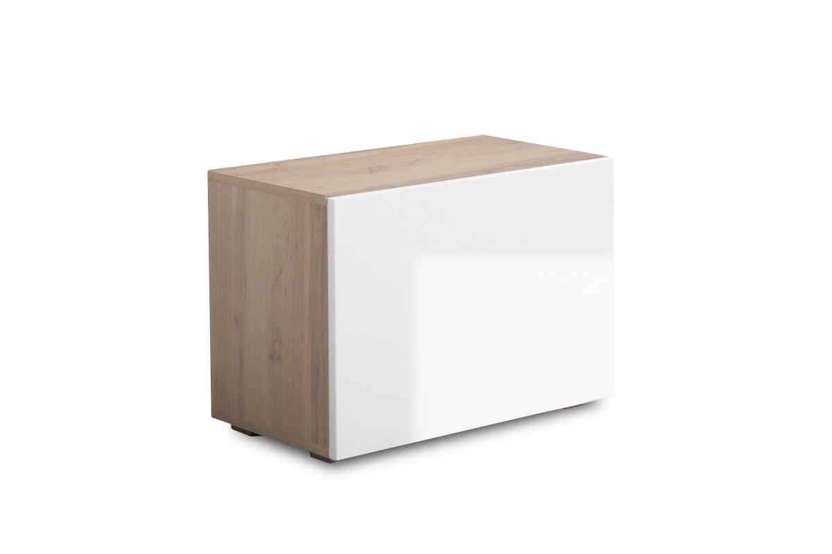 skříňka na boty Combo 9U - dub wotan/MDF bílý lesk - Omezená nabídka Botník Combo