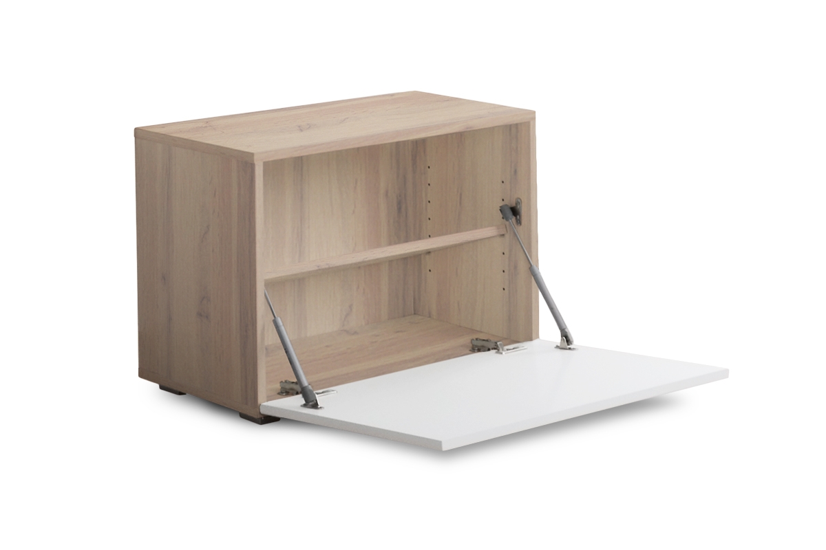 skříňka na boty Combo 9U - dub wotan/MDF bílý lesk - Omezená nabídka Botník Dub wotan