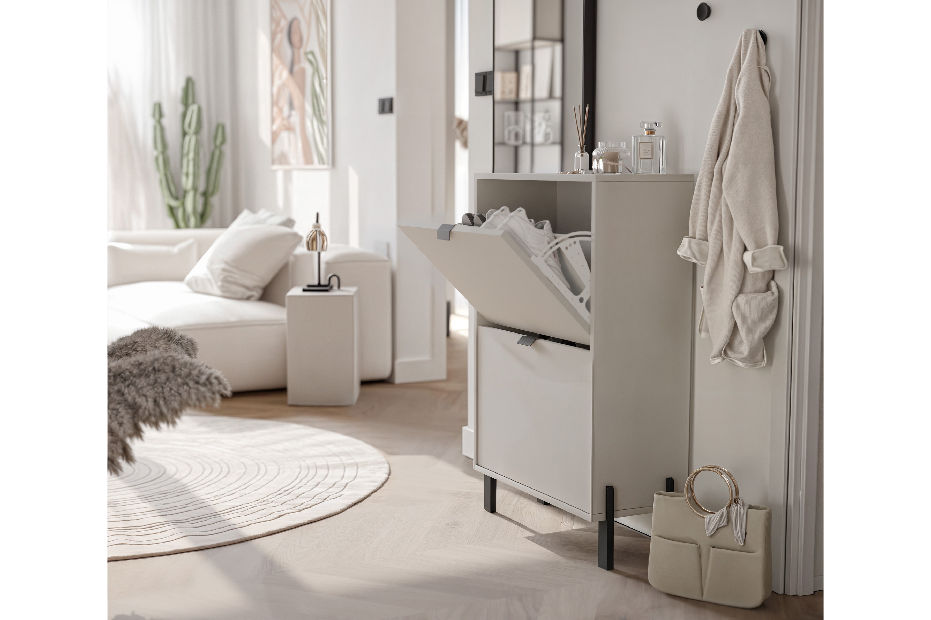 skříňka na boty Cremona - béžová Pískový  skříňka na boty Cremona - béžová Pískový 