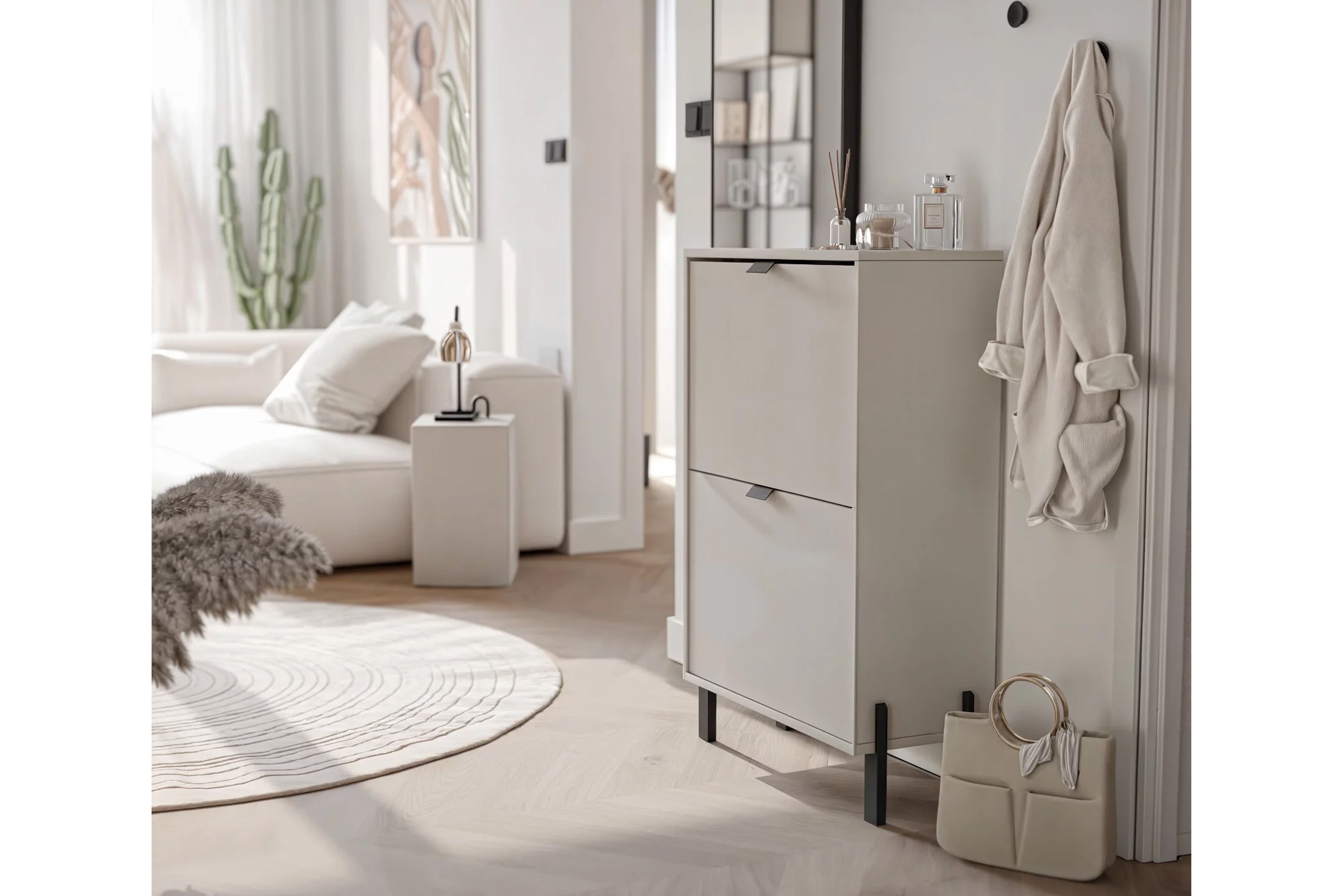 skříňka na boty Cremona - béžová Pískový  skříňka na boty Cremona - béžová Pískový 