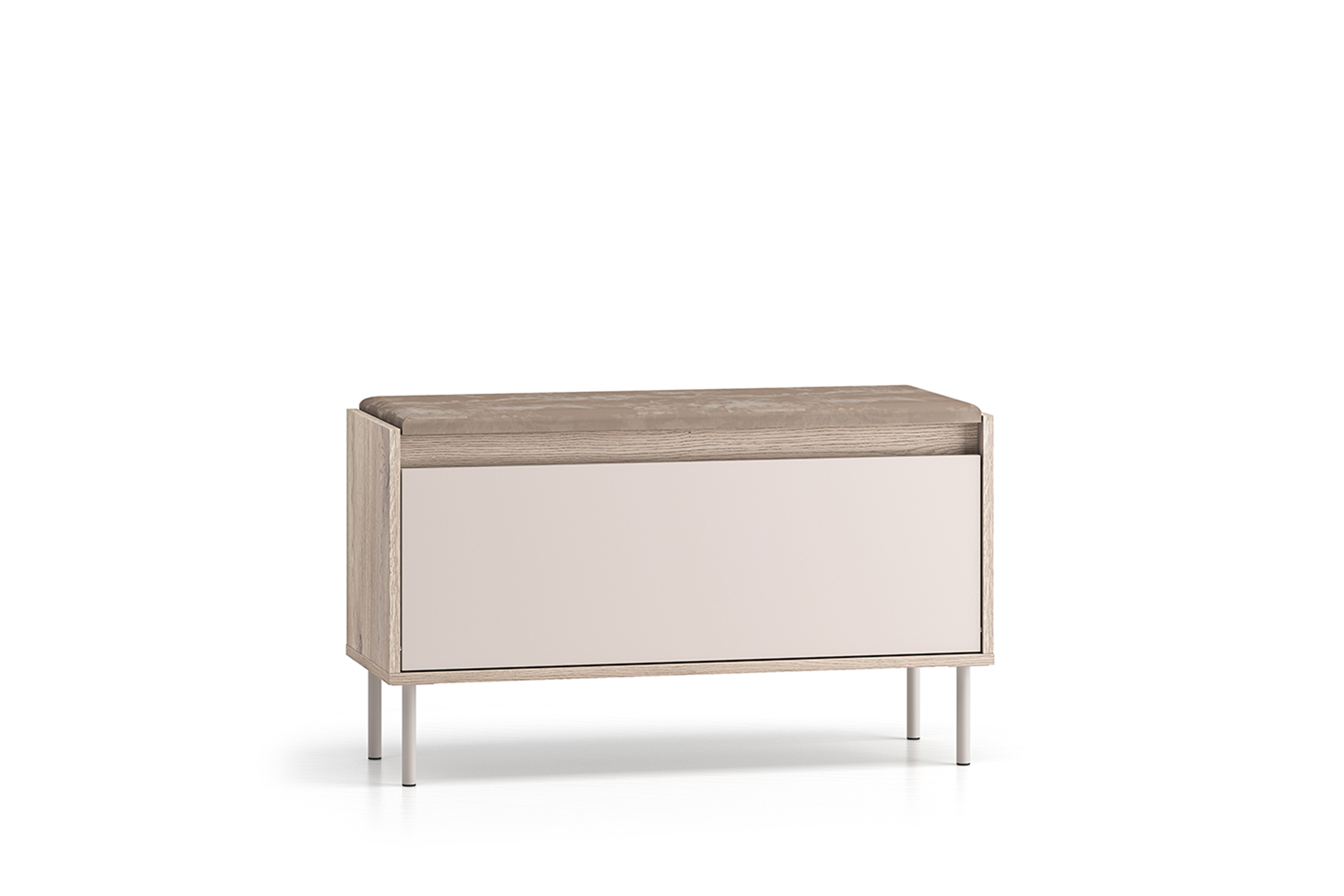 Botník Tivano 05 90 cm - kašmír / dub cremona skříňka na boty Voco 05 90 cm - kašmír / dub cremona