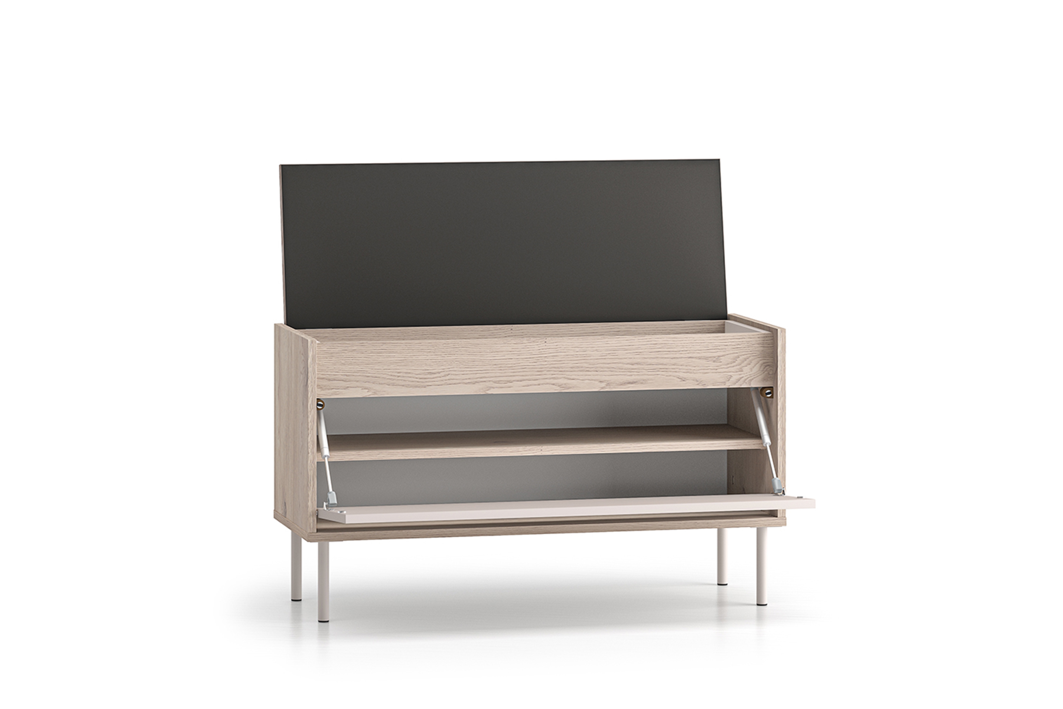 Botník Tivano 05 90 cm - kašmír / dub cremona skříňka na boty Voco 05 90 cm - kašmír / dub cremona