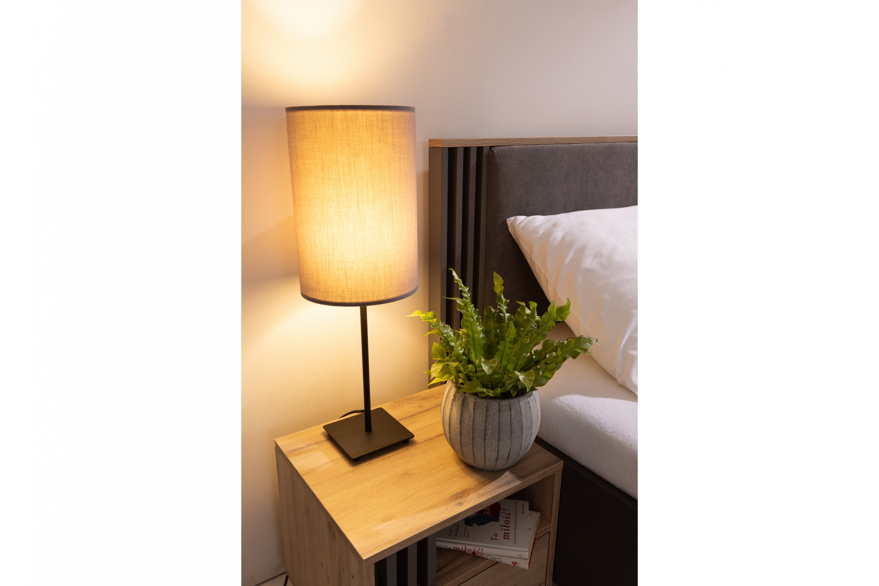 Nočný stolík Allmo AL20 40 cm so zásuvkou - dub estana / antracit Nočný Stolík Allmo AL20 z szuflada 40 cm - Dub estana / Antracytová