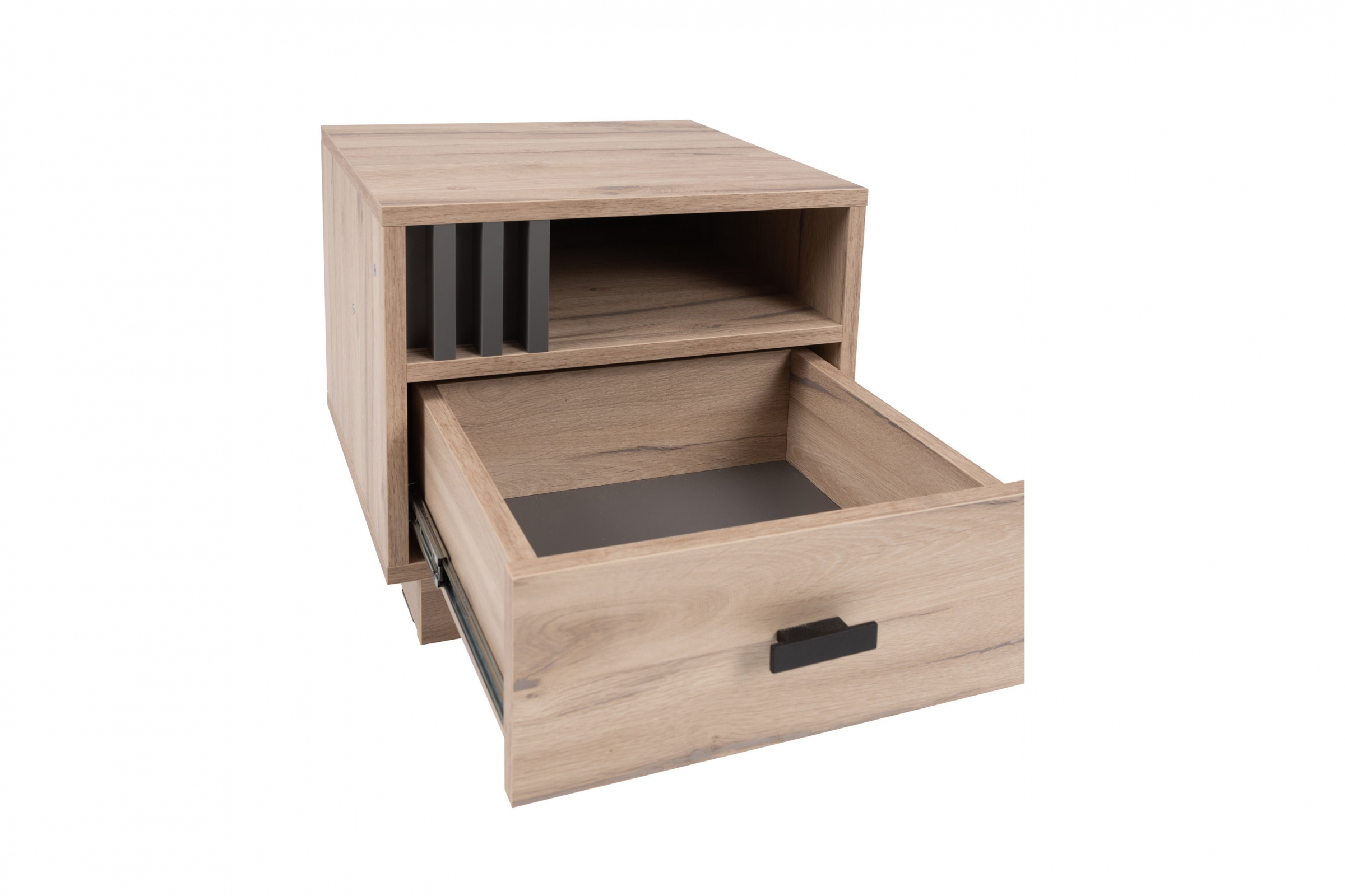 Nočný stolík Allmo AL20 40 cm so zásuvkou - dub estana / antracit Nočný Stolík Allmo AL20 z szuflada 40 cm - Dub estana / Antracytová