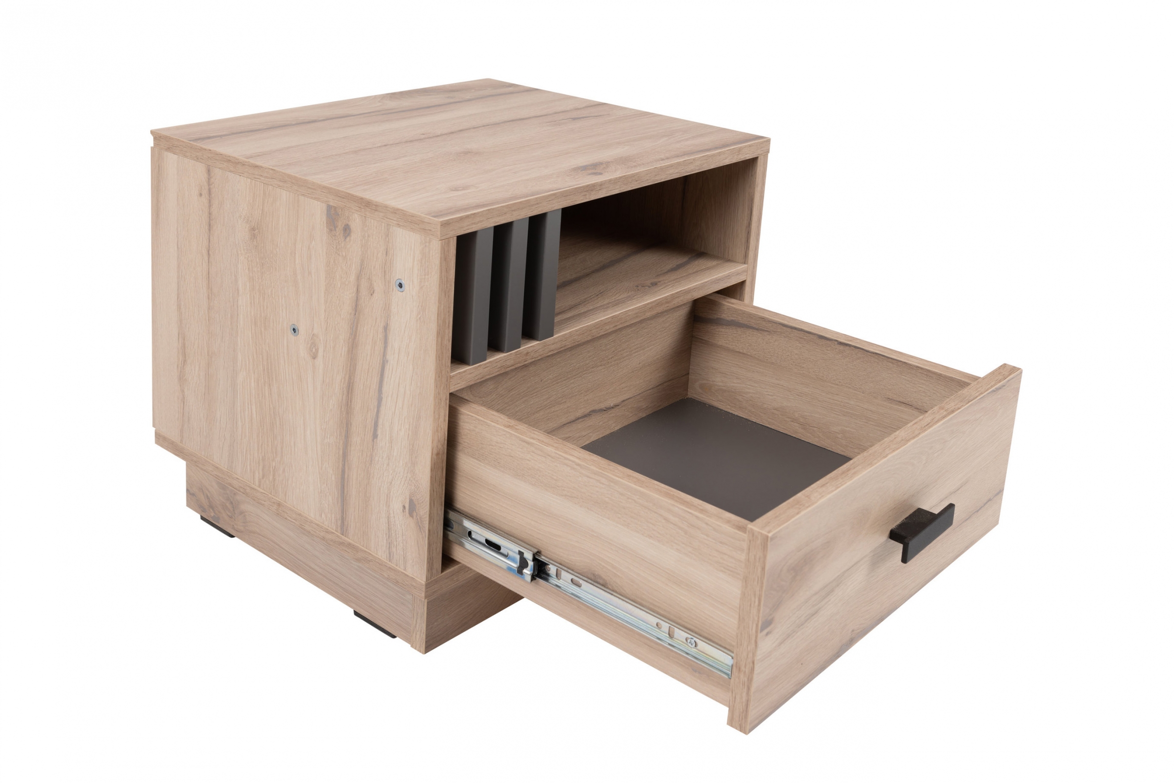 Nočný stolík Allmo AL20 40 cm so zásuvkou - dub estana / antracit Nočný Stolík Allmo AL20 z szuflada 40 cm - Dub estana / Antracytová