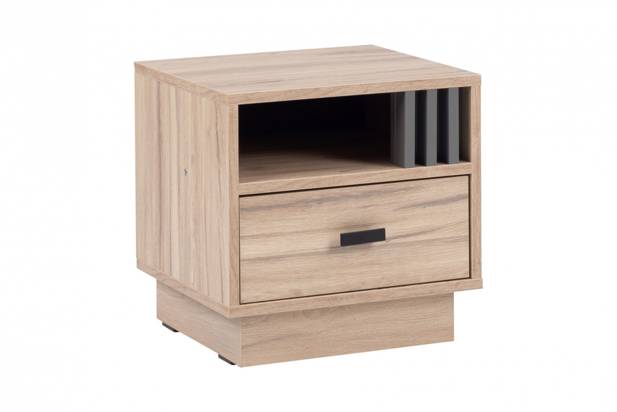 Nočný stolík Allmo AL20 40 cm so zásuvkou - dub estana / antracit Nočný Stolík Allmo AL20 z szuflada 40 cm - Dub estana / Antracytová