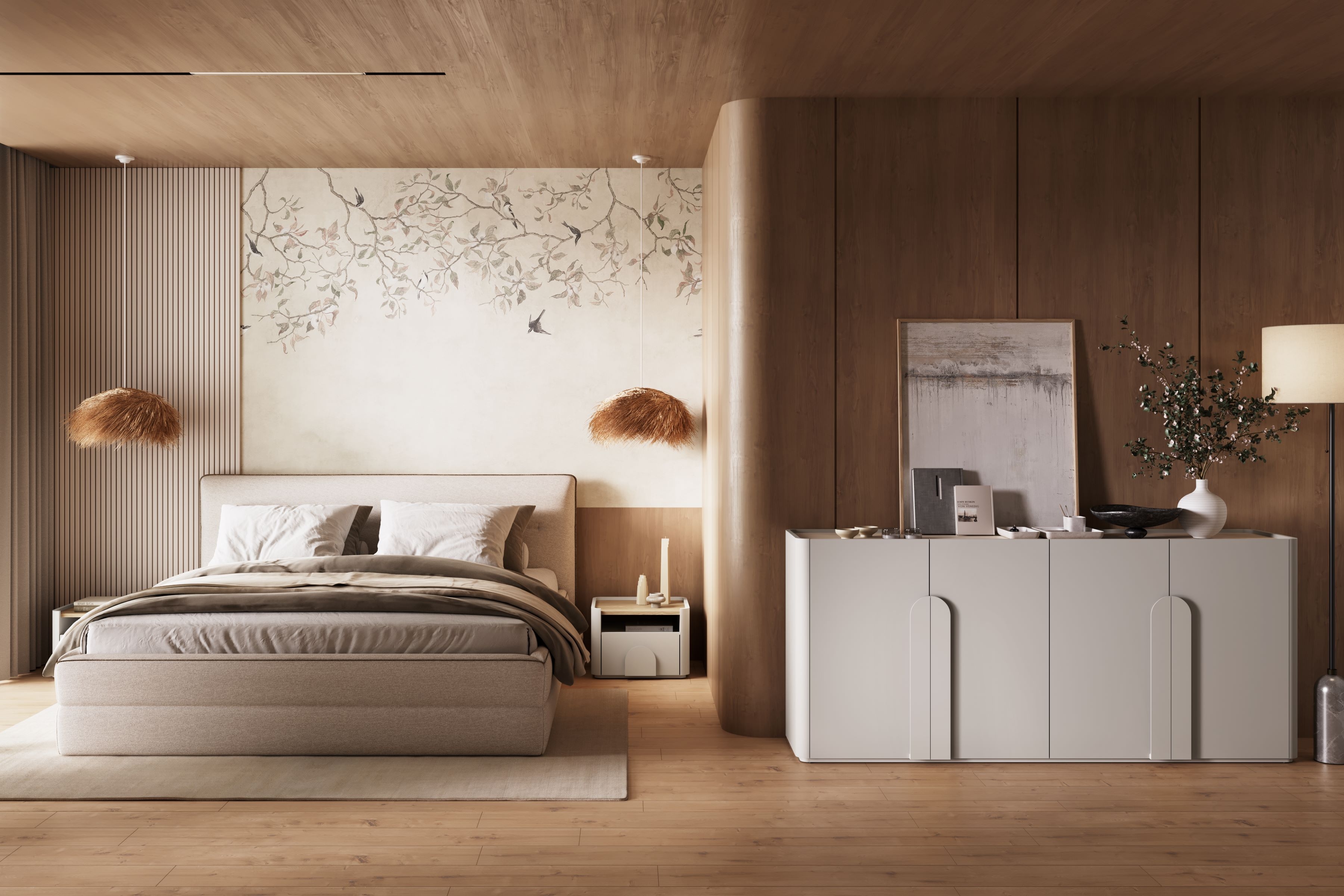 Nočný stolík Amilio 50 cm so zásuvkou - kašmír / olejovaný dub / úchytky kašmír Nočný Stolík Amilio z szuflada 50 cm - kašmír / Dub olejowany / úchyty kašmír