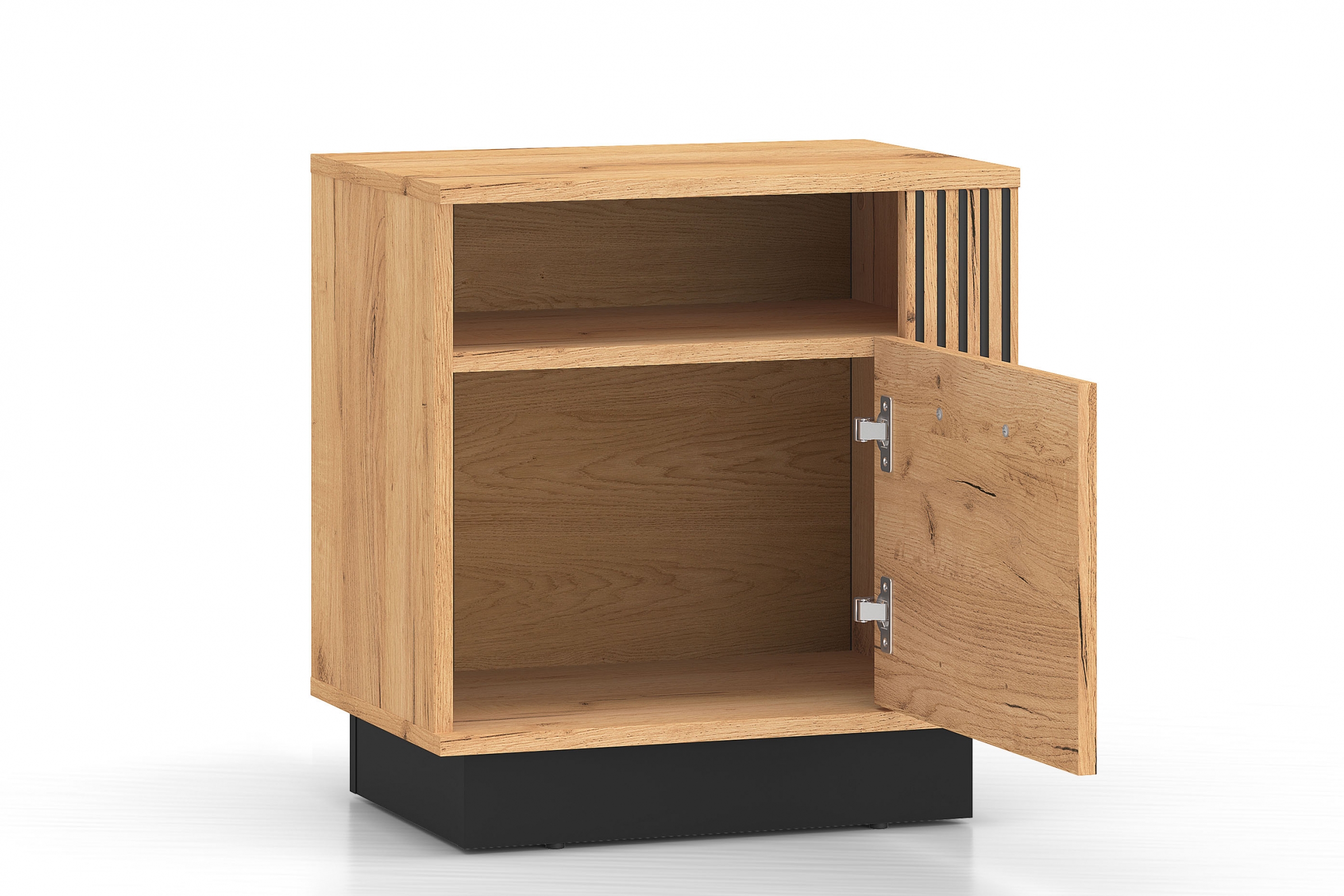 Noční stolek Clawi 50 cm - dub craft zlatý / černá Noční stolek Clawi 09 - 50 cm - dub craft zlatá / černá