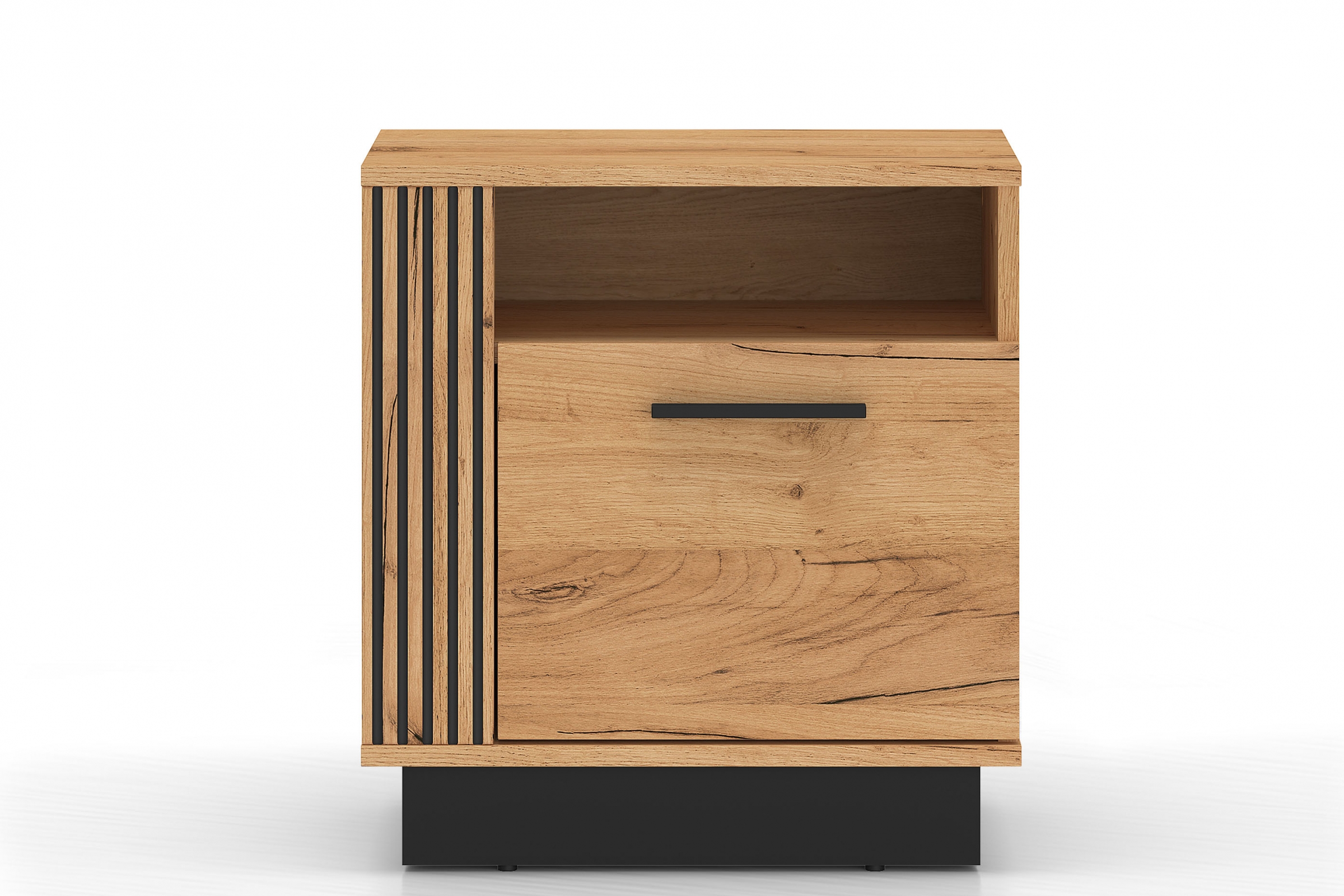Noční stolek Clawi 50 cm - dub craft zlatý / černá Noční stolek Clawi 09 - 50 cm - dub craft zlatá / černá