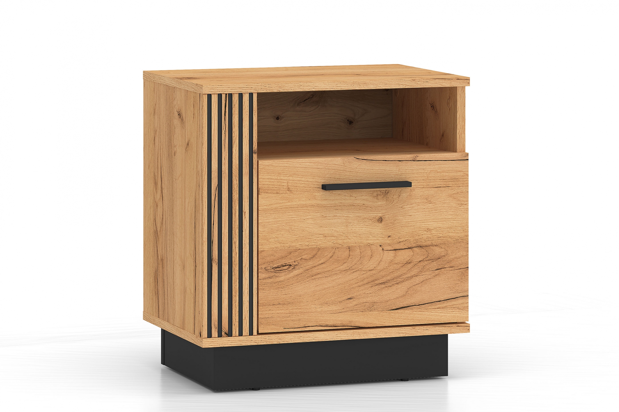 Noční stolek Clawi 50 cm - dub craft zlatý / černá Noční stolek Clawi 09 - 50 cm - dub craft zlatá / černá