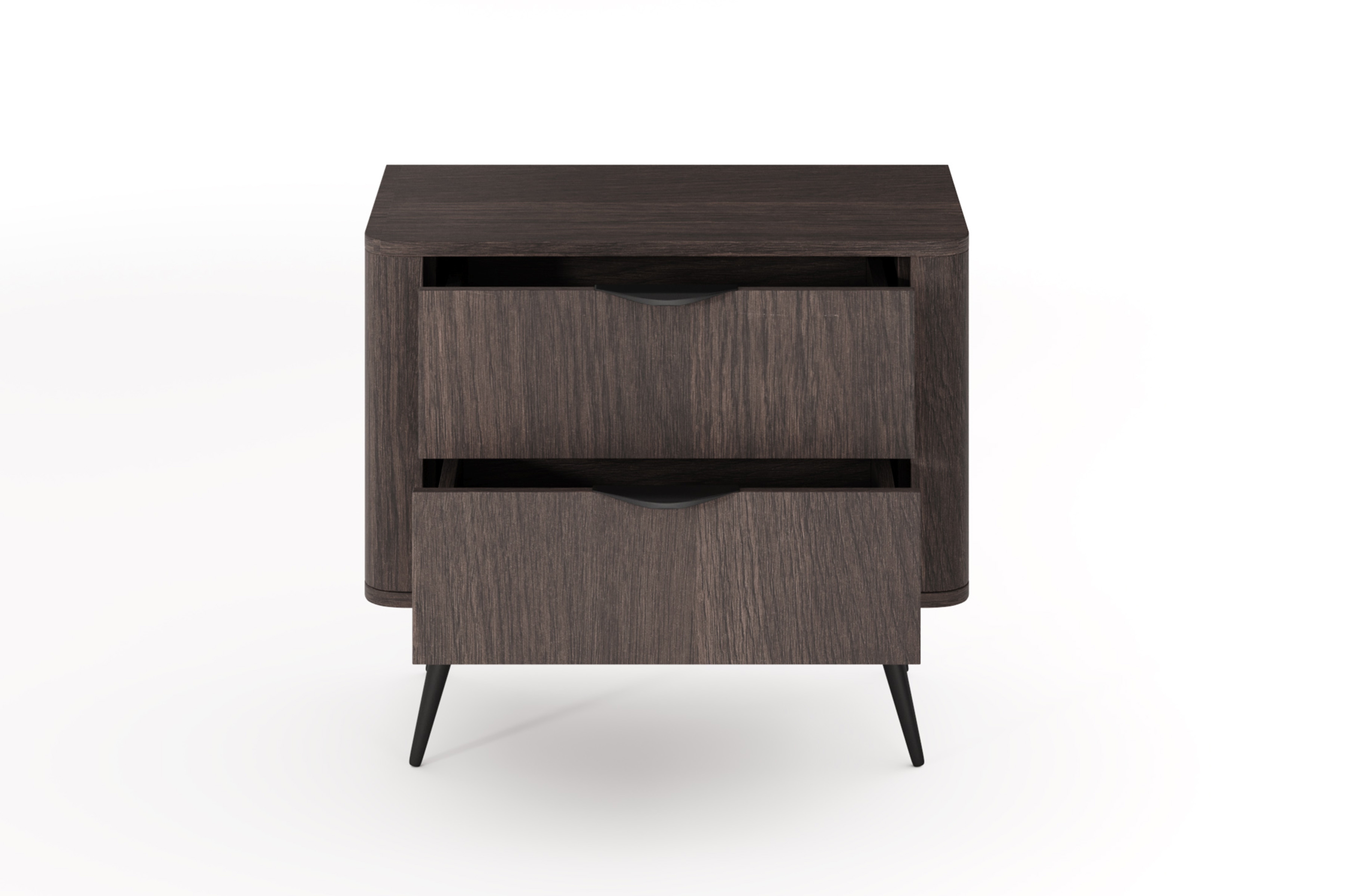 Noční stolek Edrin 63 cm se zásuvkami - dub dunin / černá Noční stolek Edrin 63 cm se zásuvkami - dub dunin / černá