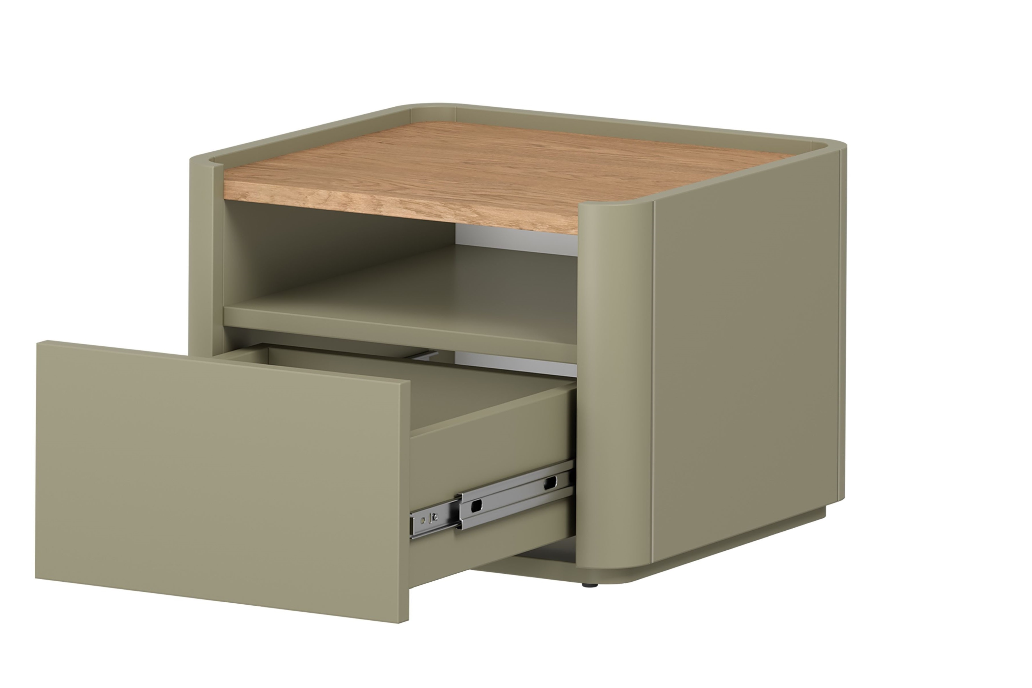 Noční stolek Elivo 50 cm - eukalyptus / dub baltic dune Noční stolek Elivo 50 cm z szuflada - eukaliptus / dub baltic dune