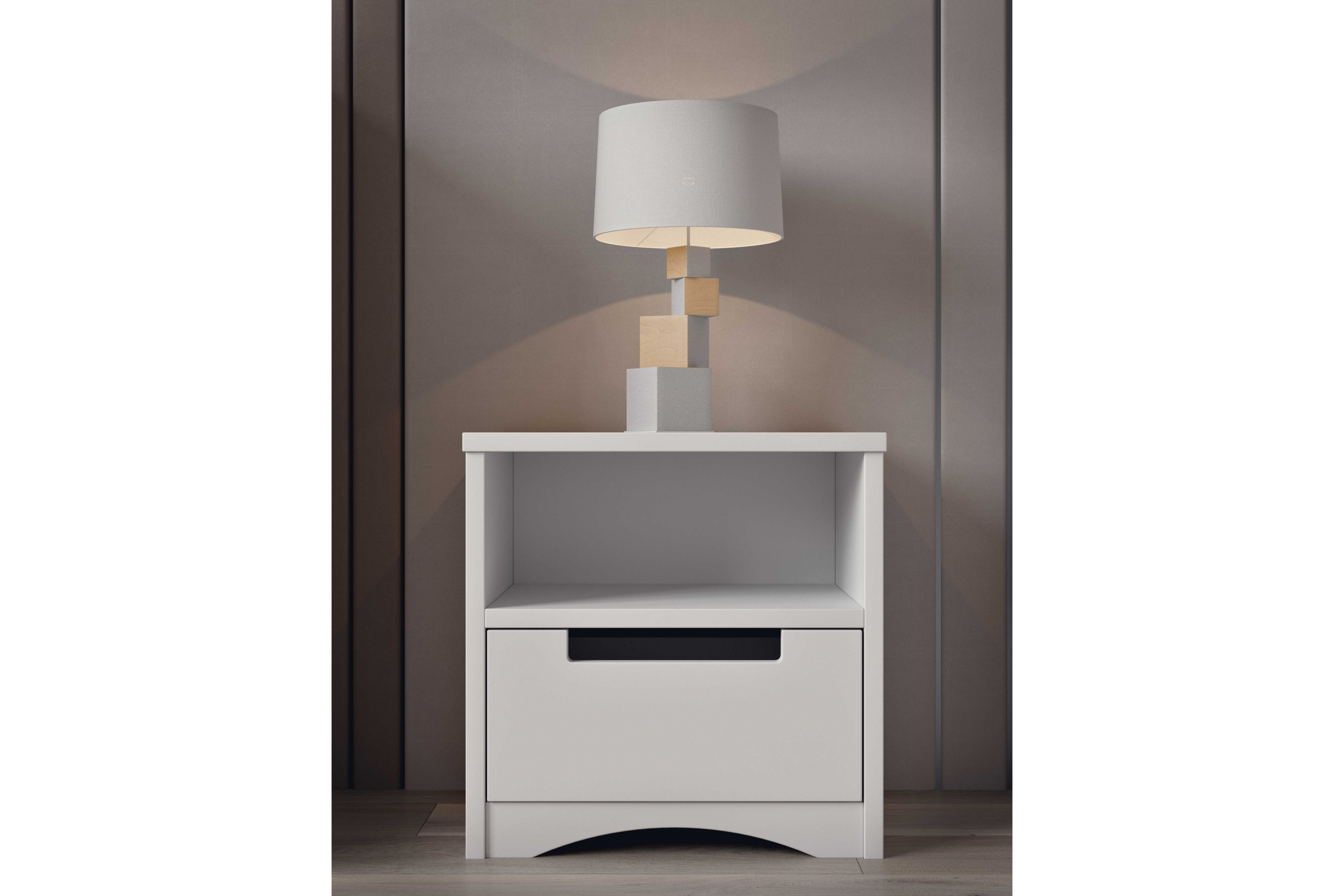 Noční stolek Guli 40 cm se zásuvkou - bílá Noční stolek Guli 40 cm z szuflada - bílá