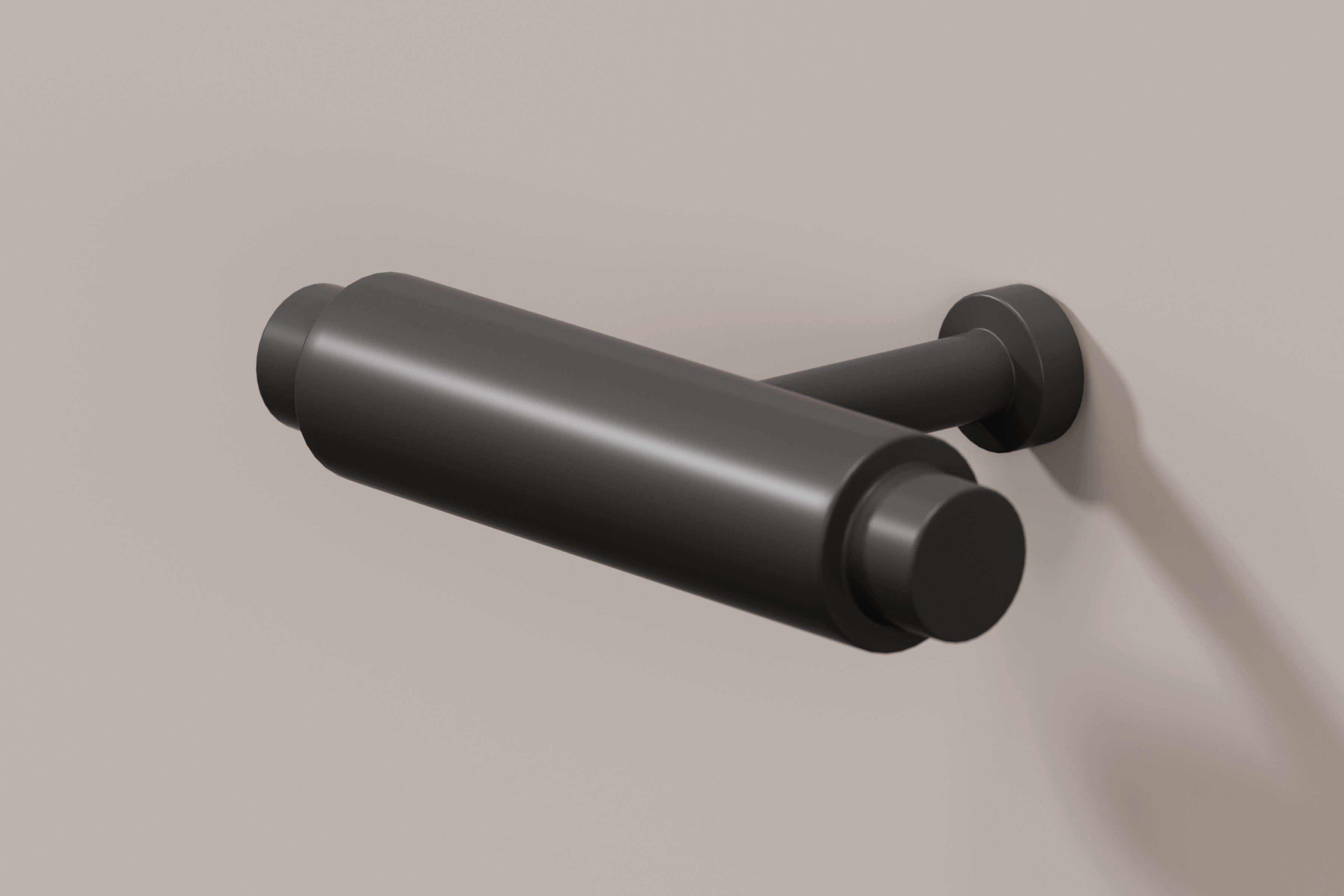 Noční stolek Lorini 45 cm - kašmírová / černá úchytka T-bar Noční stolek Lorini z szuflada 45 cm - kašmír / černá uchwyt T-bar