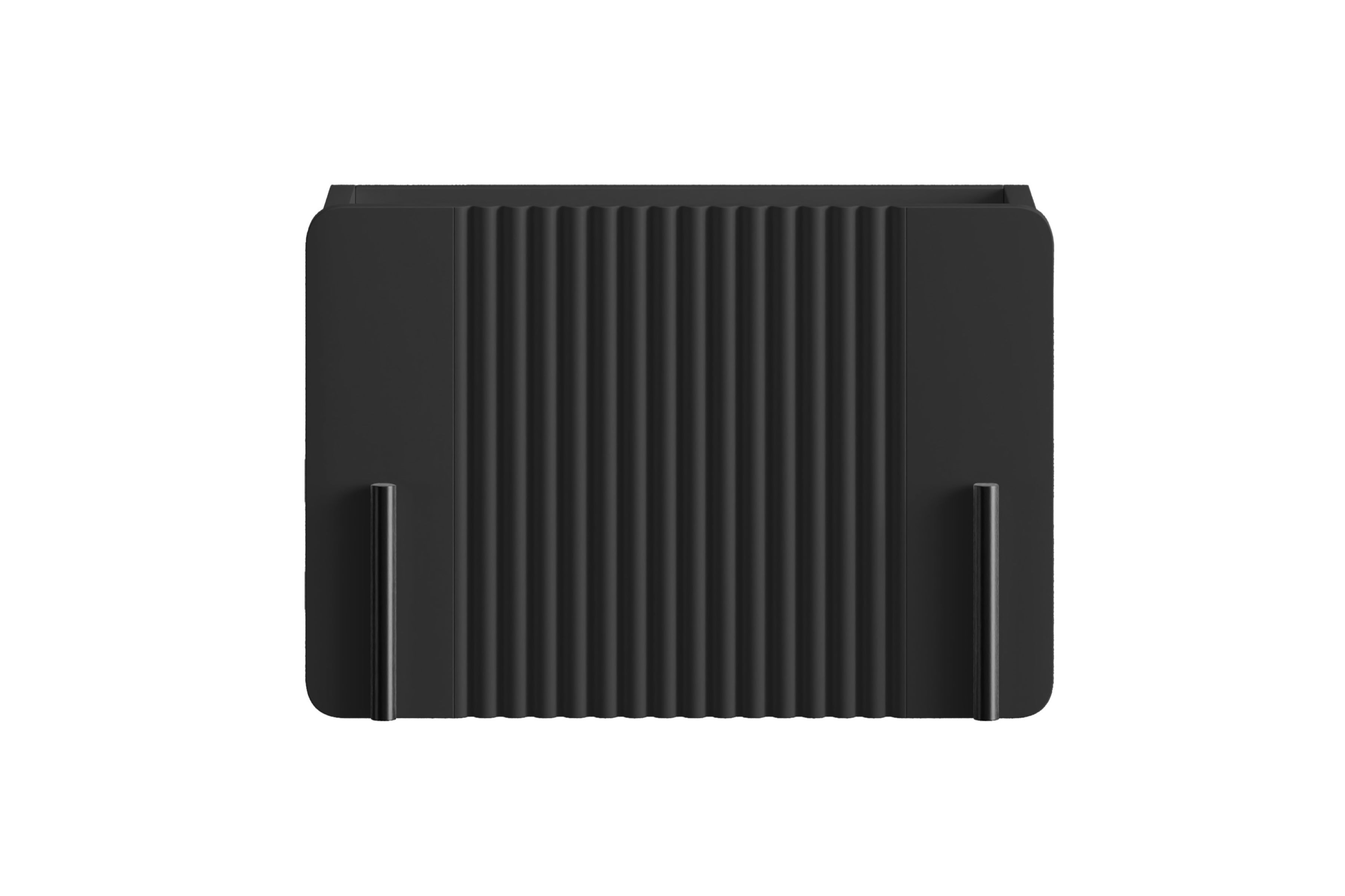 Závěsný noční stolek Malmi se zásuvkou 45 cm - černý mat / černá Noční stolek Malmi 45 cm závěsná z szuflada - černá mat / černá