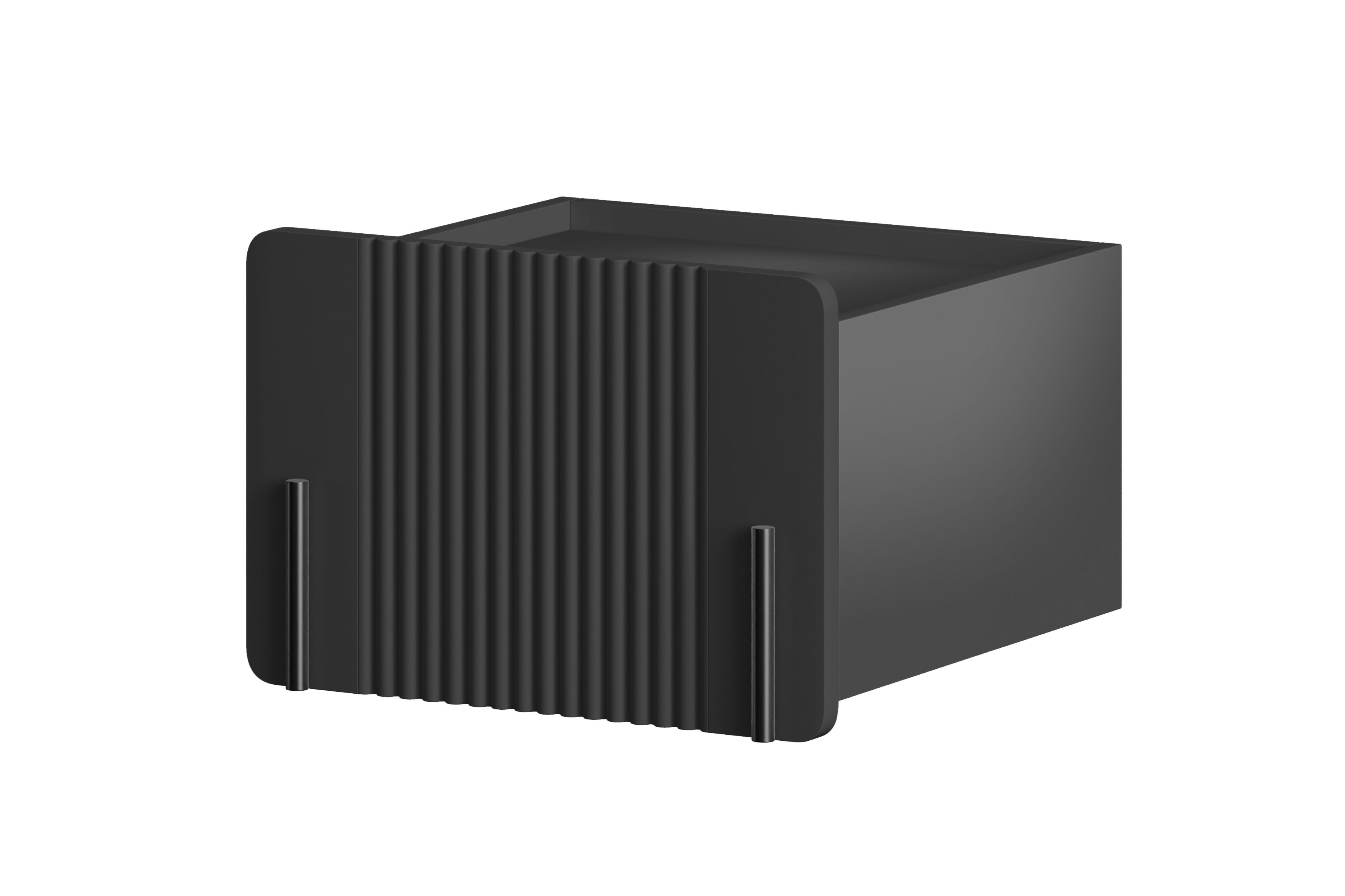 Závěsný noční stolek Malmi se zásuvkou 45 cm - černý mat / černá Noční stolek Malmi 45 cm závěsná z szuflada - černá mat / černá