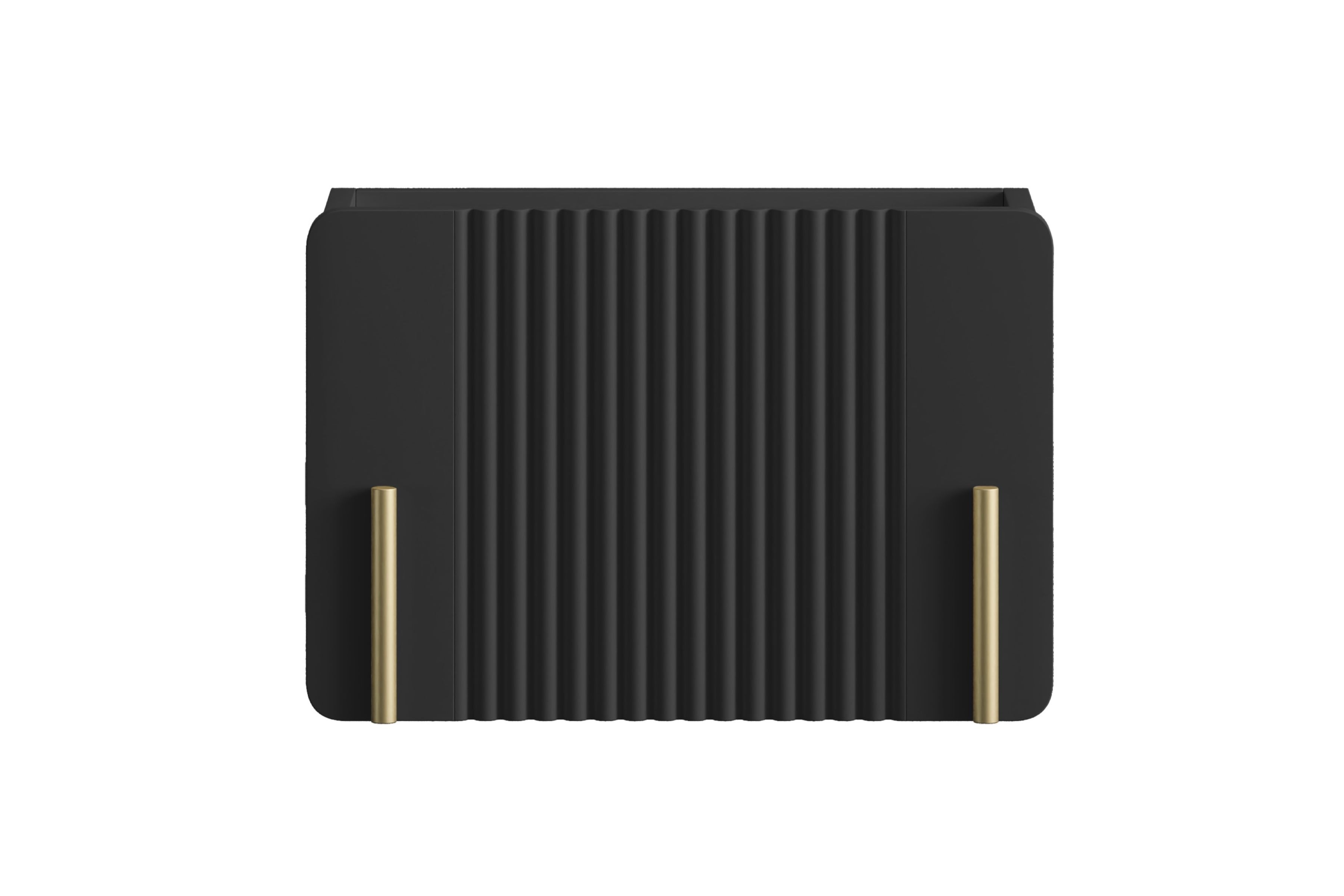 Nočný stolík na stenu Malmi 45 cm - čierny mat / zlatá Nočný Stolík Malmi 45 cm závesná z szuflada - Čierny mat / zlaté