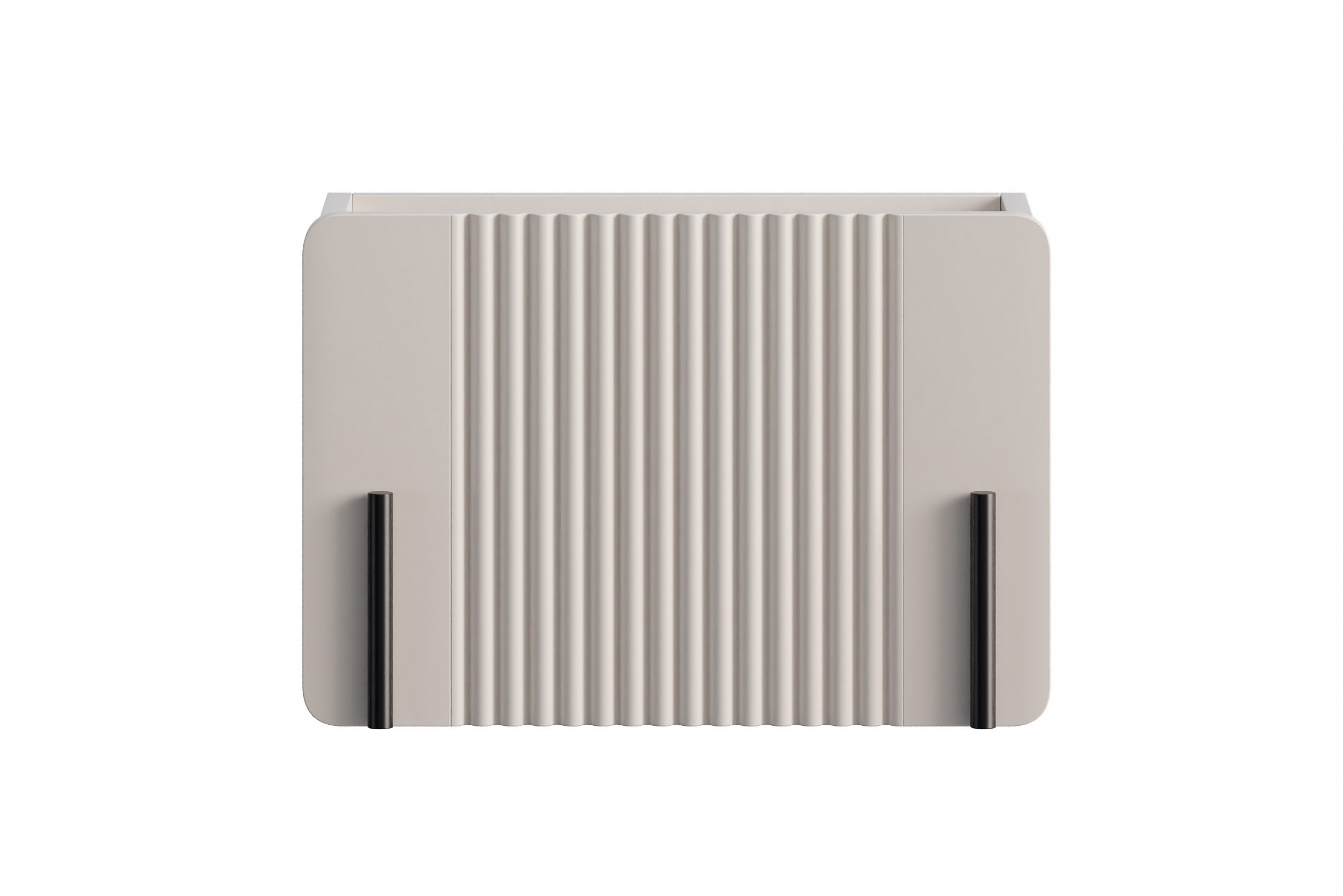 Závěsný noční stolek Malmi se zásuvkou 45 cm - kašmírová / crema bianca / černá Noční stolek Malmi 45 cm závěsná z szuflada - kašmír / crema bianca / černá